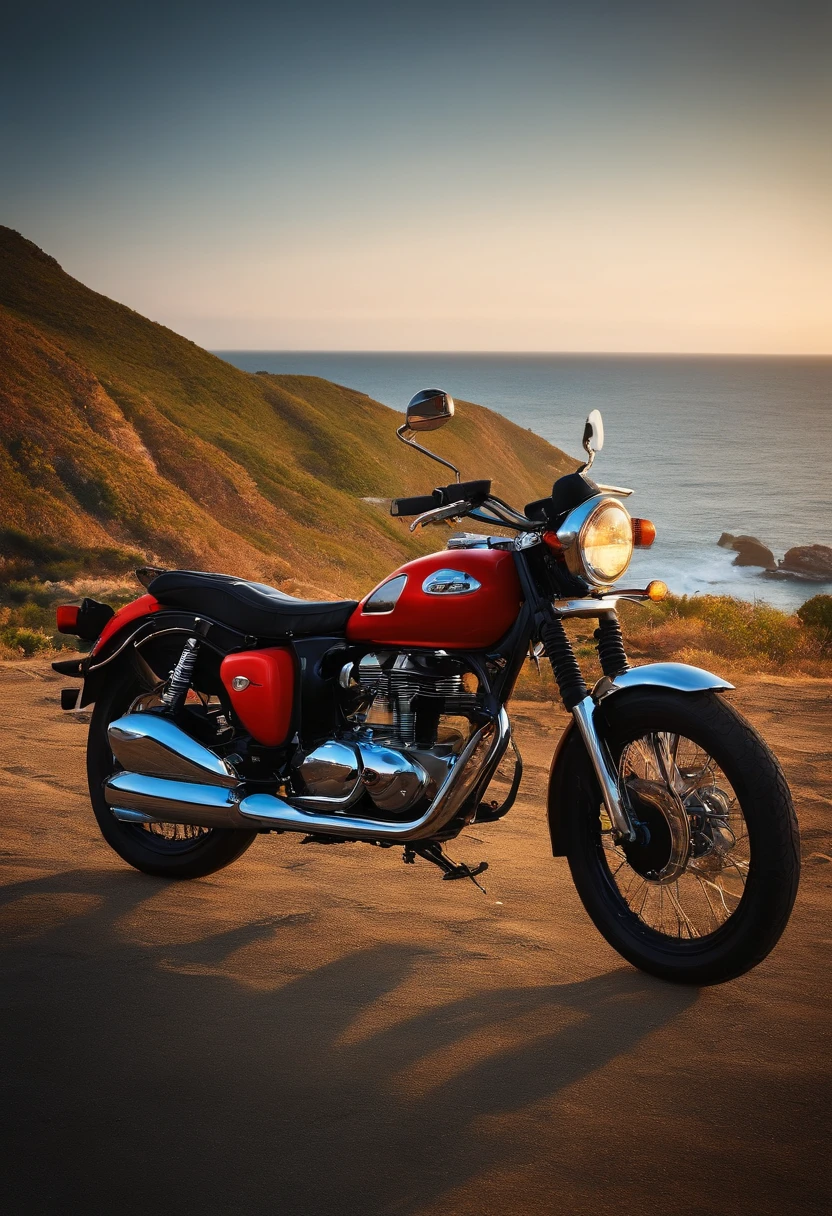 Stylish photos to decorate the room、shores、Sea view、((motor bikes))