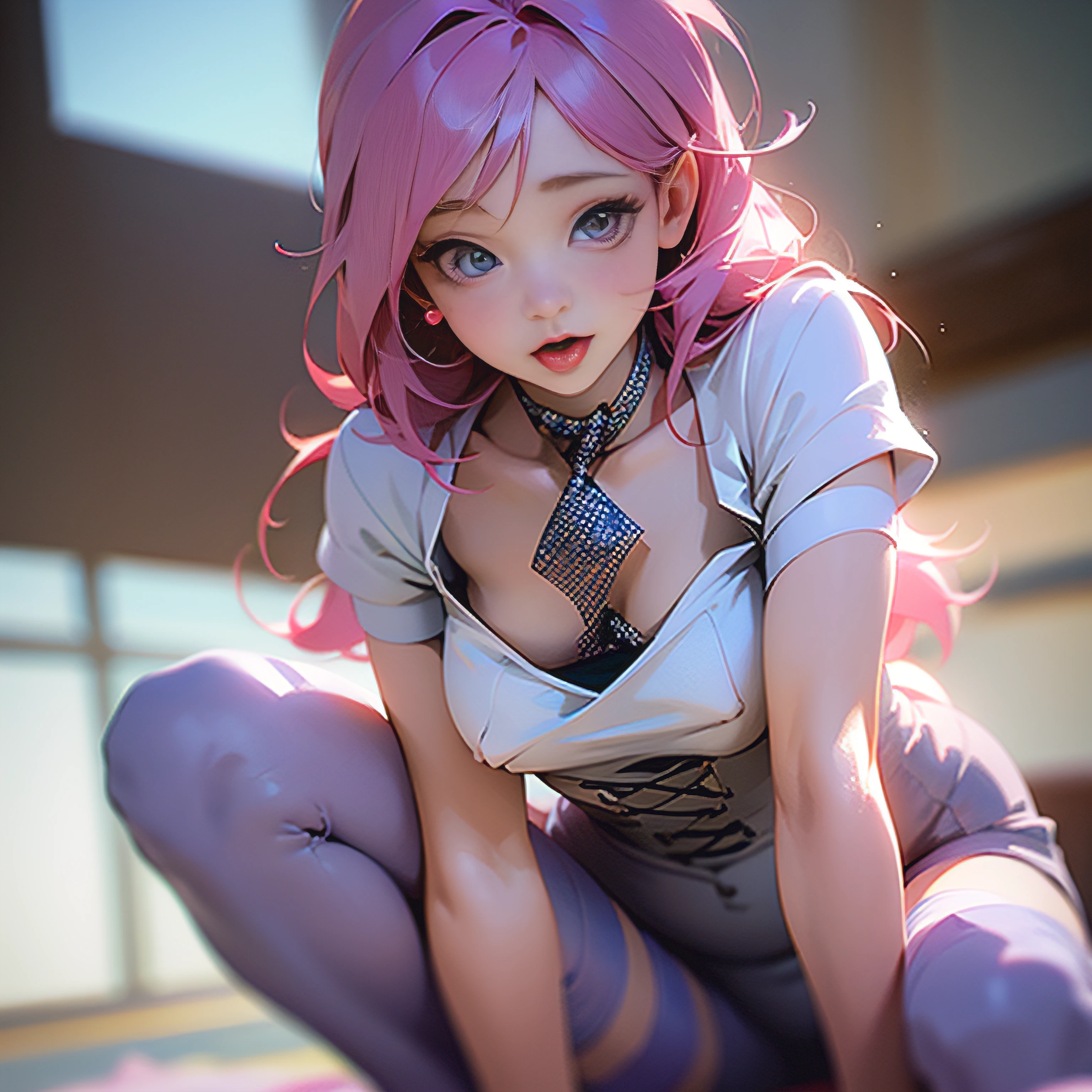 (Photorealistic:1.9)),Top Quality,Realistic, Masterpiece, Illustration, Very Delicate and Beautiful, (CG:1.2), Very Detailed, Unity 8k Wallpaper, Amazing Fine Details,Best Quality,Official Art, Incredibly Ridiculous,Ultra Detailed, High Definition, Very Detailed, One Girl,(Haman Khan), Beautiful Detailed Girl, Full Body, (Tense Underwear ), small breasts,small buttocks, white underwear, (thin underwear), excited expression, beautiful detailed red eyes, facial light, movie lighting, ((very sweaty skin)), (skin shiny with sweat), transparent sweat, (from the front), sitting facing the front with legs open, (crying)))), wristband, (showing off crotch), (涎))), ruins, asking for help, ( A large amount of used condoms on the floor)), pink hair, black cloak --auto --s2