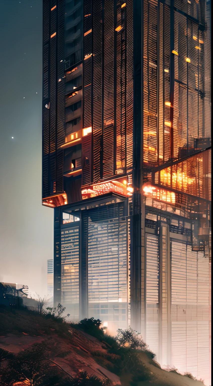 ta，Self-deconstruction, hyperrealistic surrealism, dream-state,   an award winning masterpiece，The details are incredible, ZHANG Kechun, Surreal vapor waves ,  a liminal space, Highly detailed, Extremely detailed futurism, Cleveland, Ohio, Cinematic ,rim lit ,rendering by octane, wvebg1