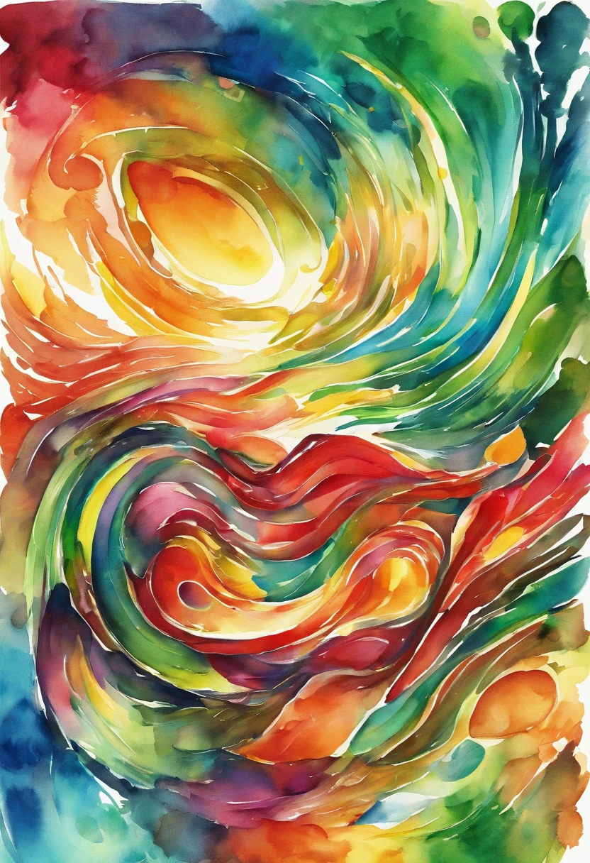 3d watercolor abstract,Dark background,high resolution,High quality,Colorful,Green,Red,Blue