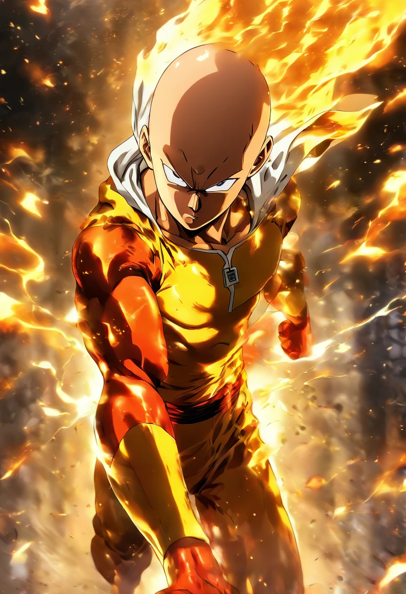 Saitama combined body with Satoru Gojo