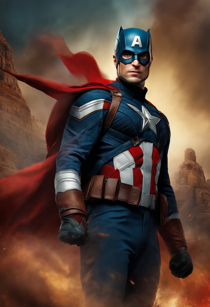 Robert Pattinson as Capitain america