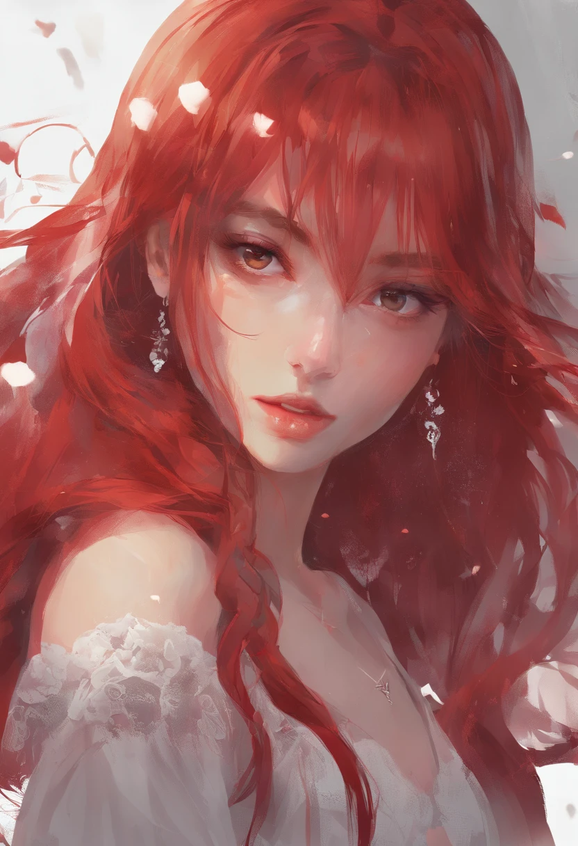 (best quality,highres,masterpiece:1.2),ultra-detailed,(realistic:1.37),lalisa with red hair,beautiful detailed eyes,beautiful detailed lips,extremely detailed eyes and face,longeyelashes,1girl,long red hair flowing,fierce expression,stylish outfit,fashionable accessories,striking pose,vivid colors,portraits,studio lighting,bokeh,subtle warm color tones,soft natural light
