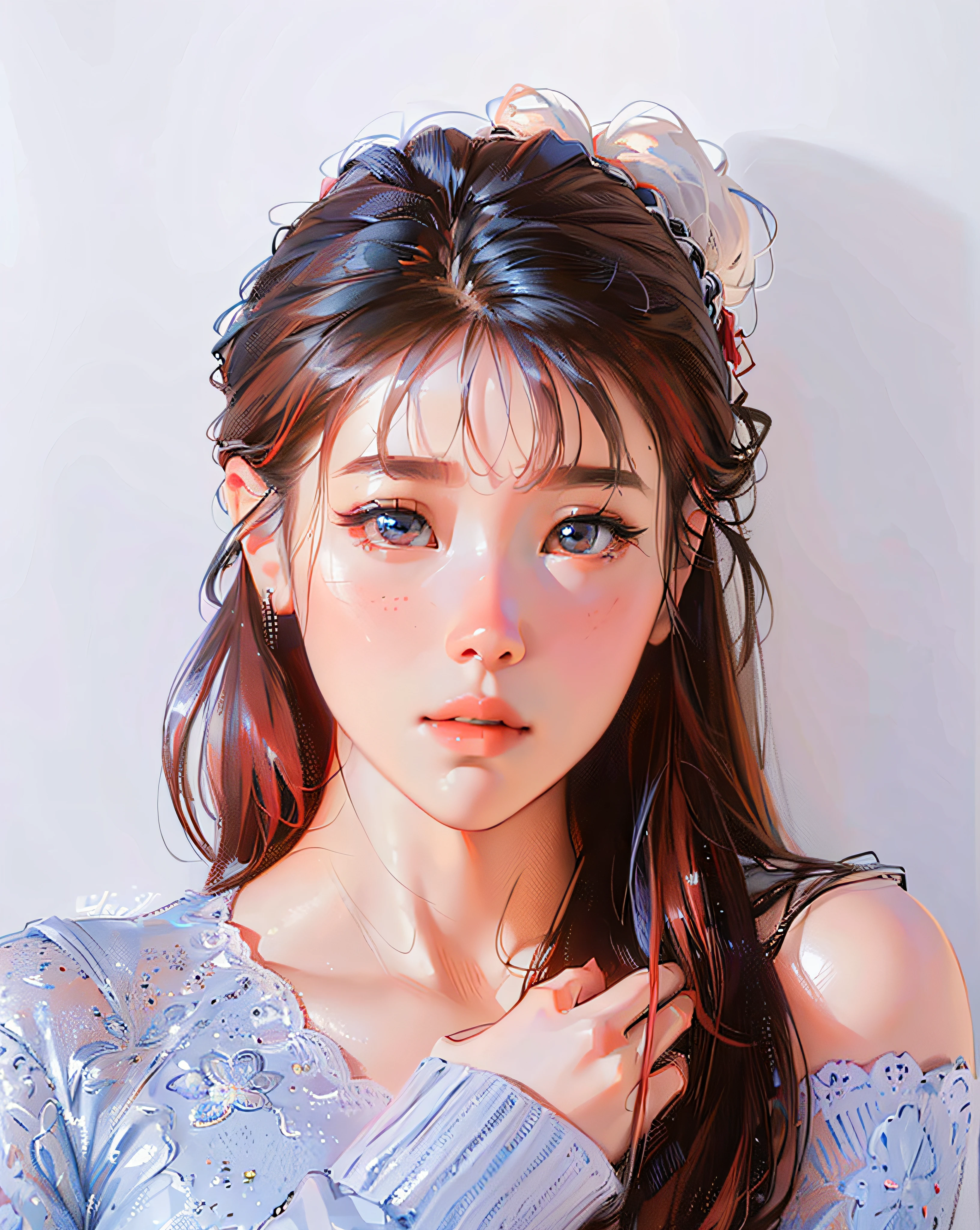 ((Best Quality, 8K, Masterpiece: 1.3)), best quality, ultra high res, (photorealistic:1.4),1girl,iu, Lee Ji-eun, IU, arms behind back, colorful, clear sharp focus, soft lights, Intricate details,