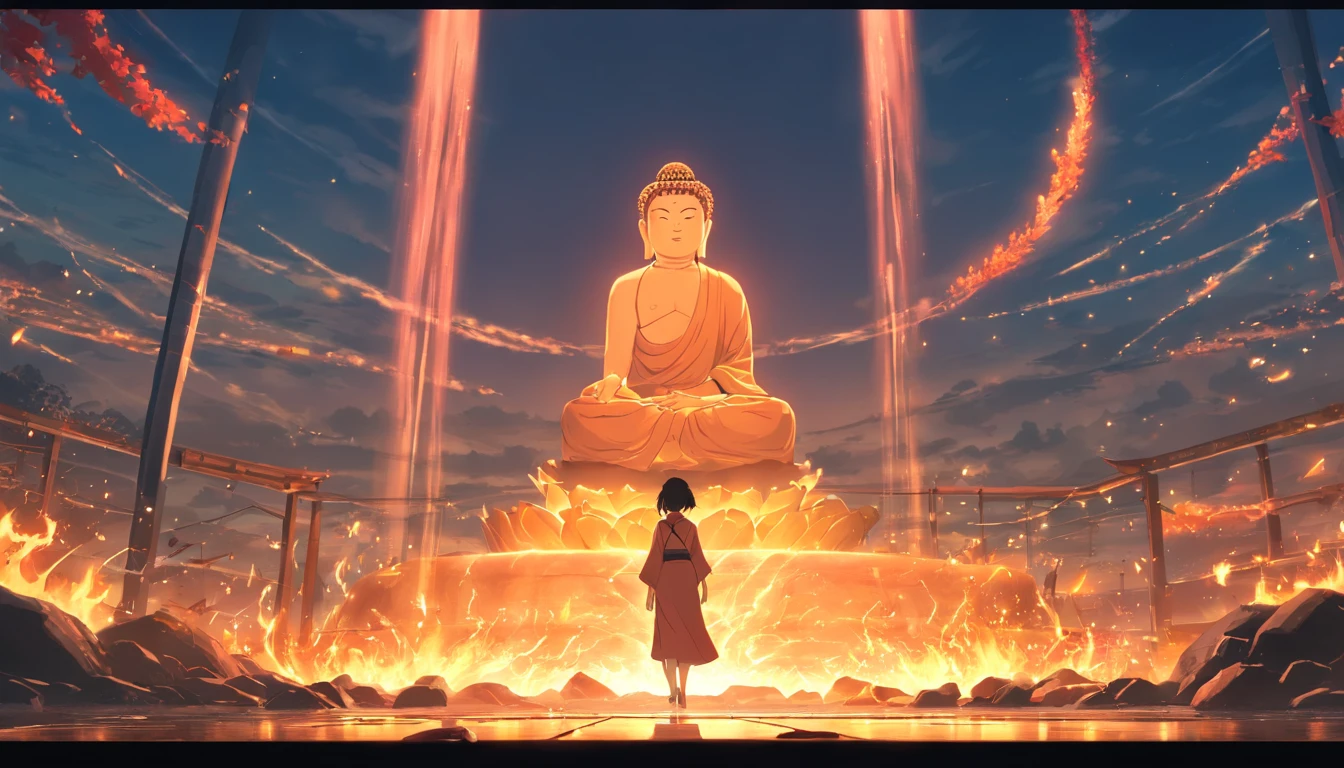 tmasterpiece,best qualtiy,cinematic Film still from,Chinese horror,Hell,Buddha,holy,No human scenes