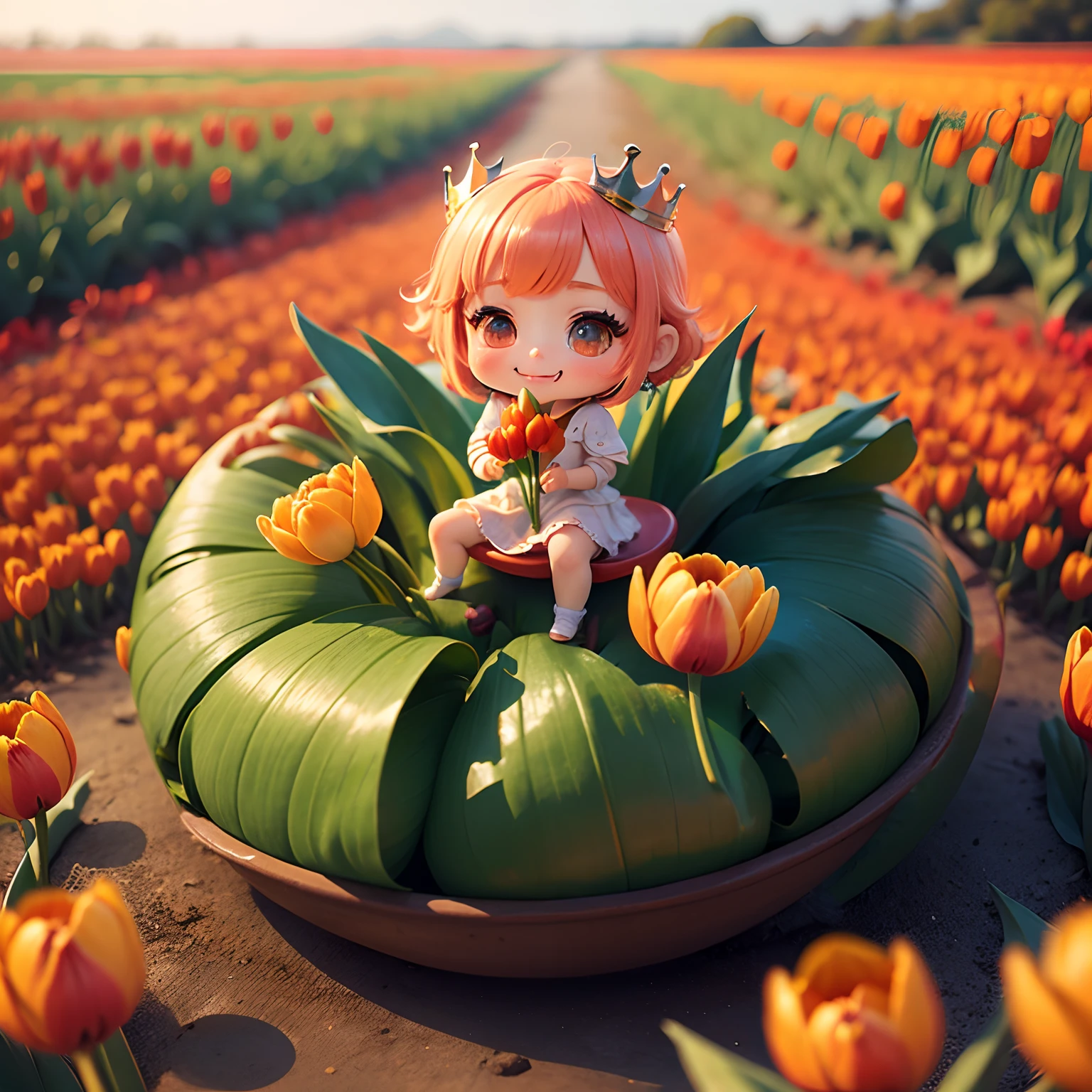 Red tulip flowers