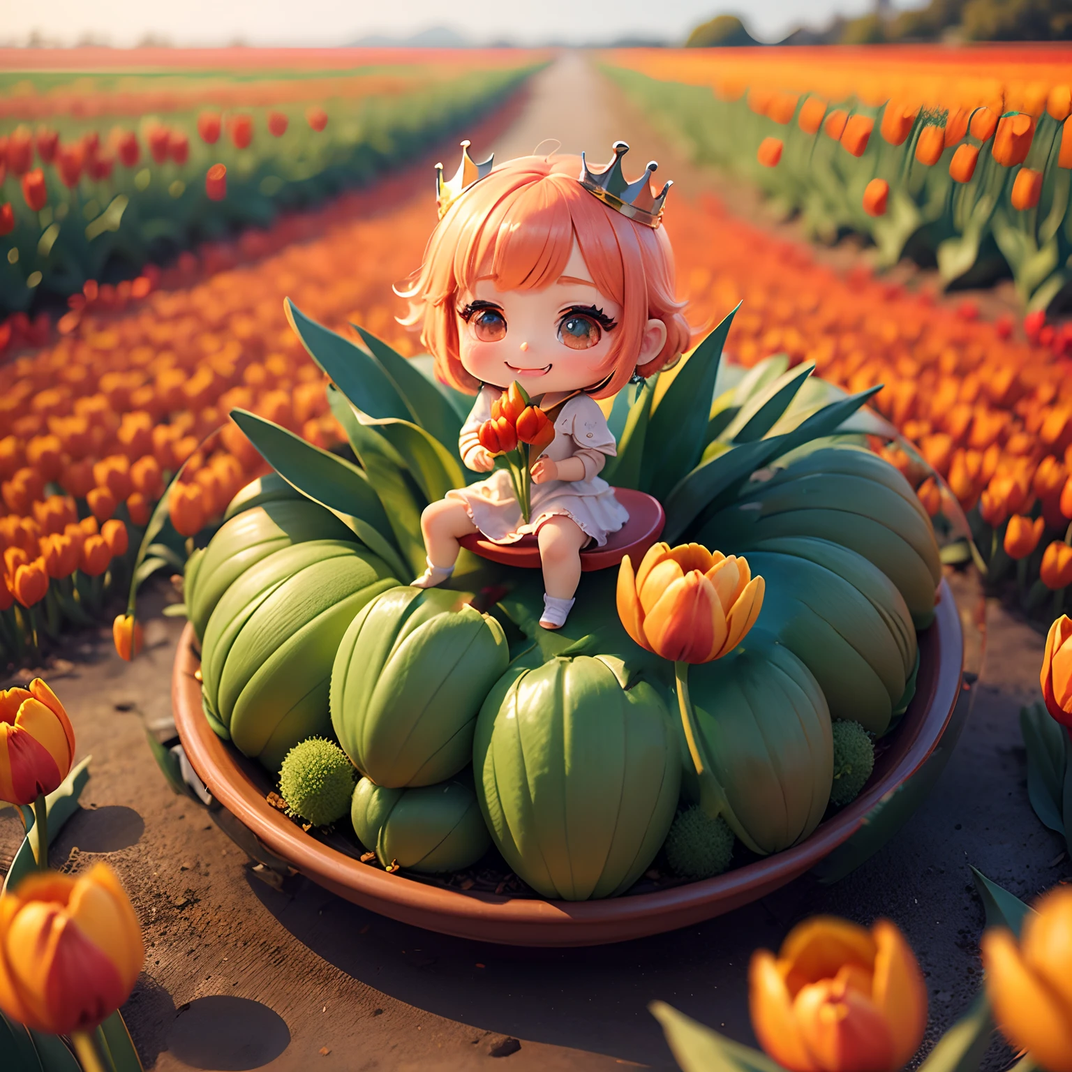 Red tulip object