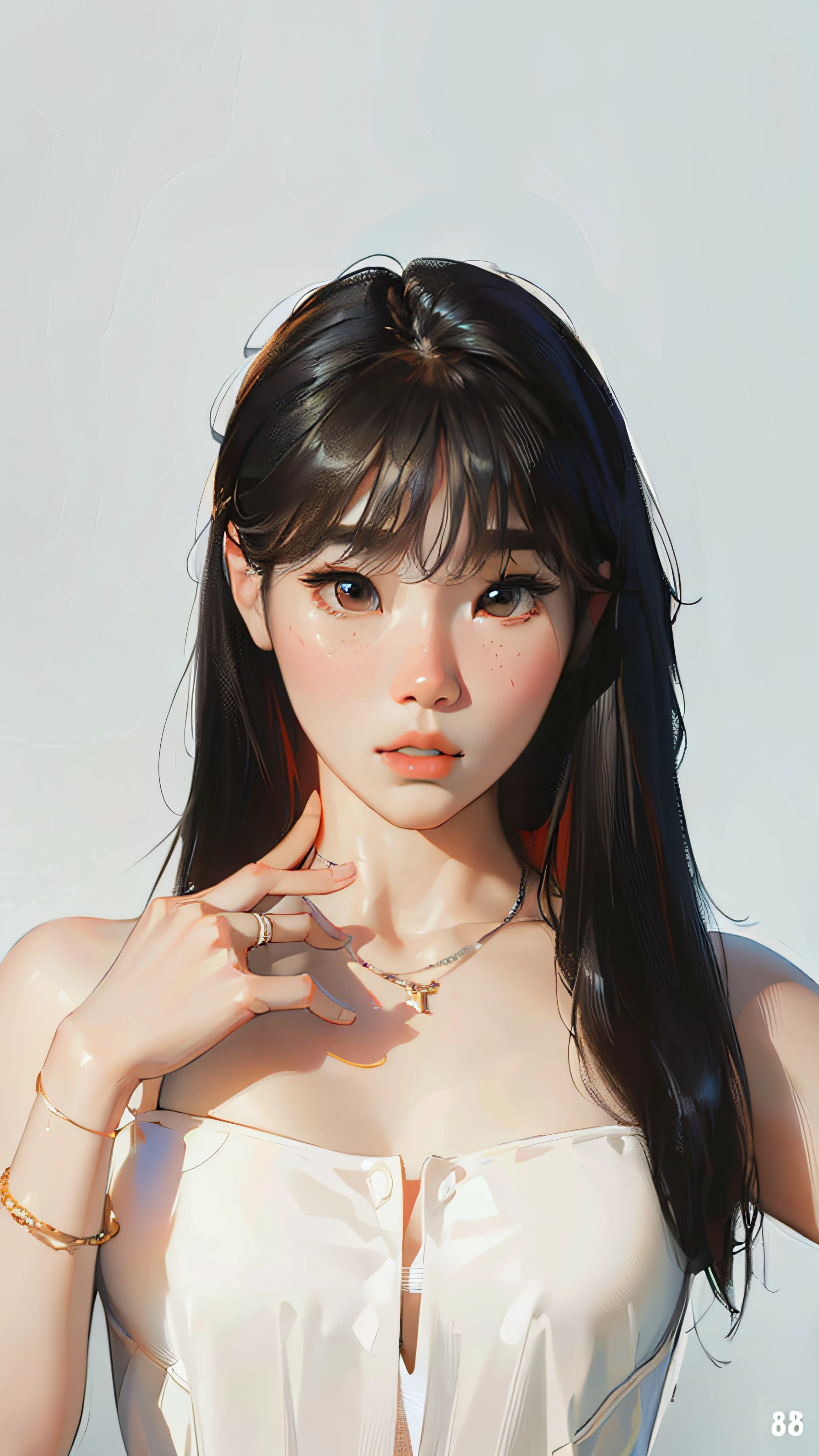 ((Best Quality, 8K, Masterpiece: 1.3)), best quality, ultra high res, (photorealistic:1.4),1girl,iu, Lee Ji-eun, IU, arms behind back, colorful, clear sharp focus, soft lights, Intricate details,