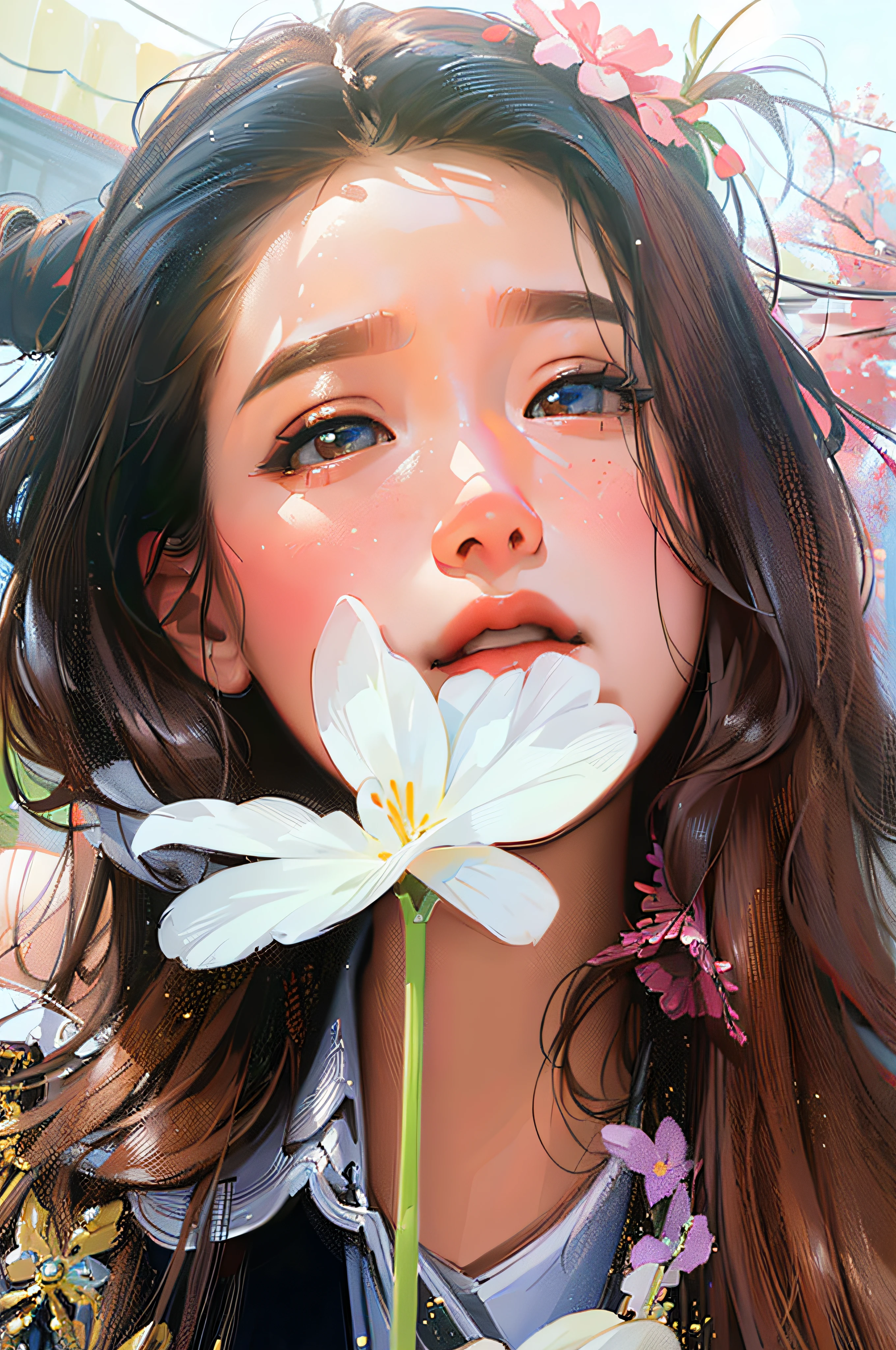 ((Best Quality, 8K, Masterpiece: 1.3)), best quality, ultra high res, (photorealistic:1.4),1girl,iu, Lee Ji-eun, IU, arms behind back, colorful, clear sharp focus, soft lights, Intricate details,