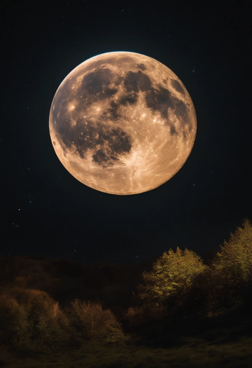 Lune, papillon et galaxie
