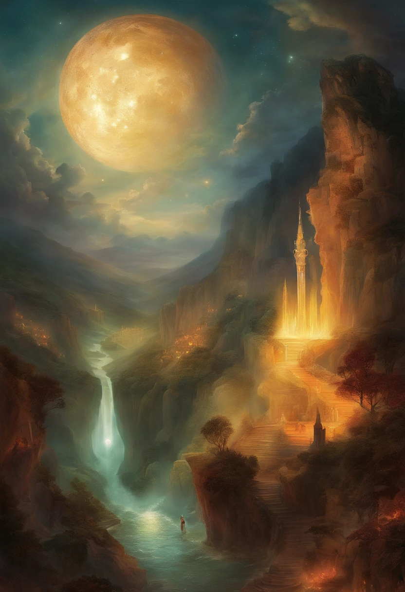In Dante's Divine Comedy, specifically in the part known as The first heaven: the moon, it is dwelt by those who have broken their immutable vows. This part of the work shows weak love for God.