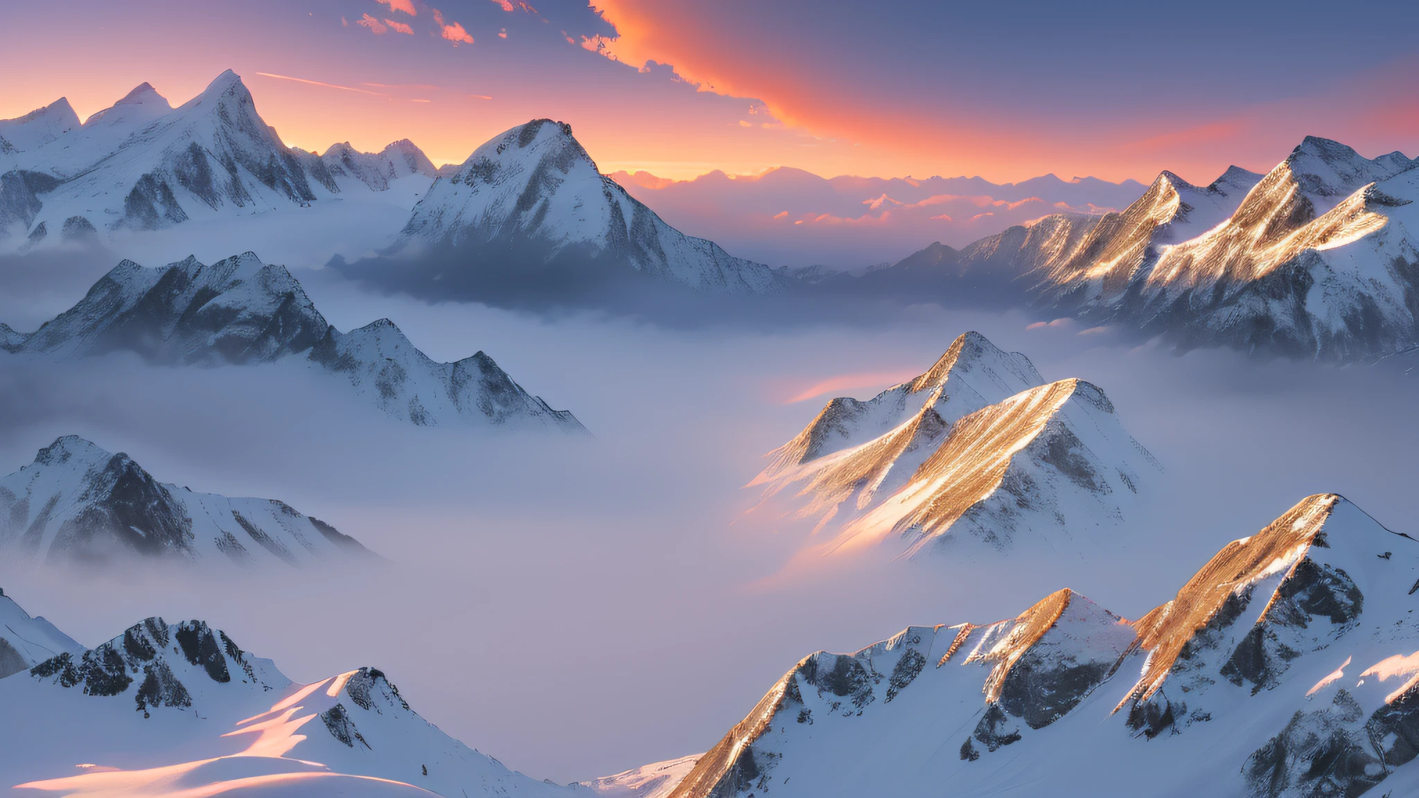 ((Masterpiece:1.4,Best quality)), Cloud, Outdoors
(Mountains), Clearing in winter, scenery, winter,
(early morning:1.4),High detail, abundant, 8K, High detail, the wallpaper,