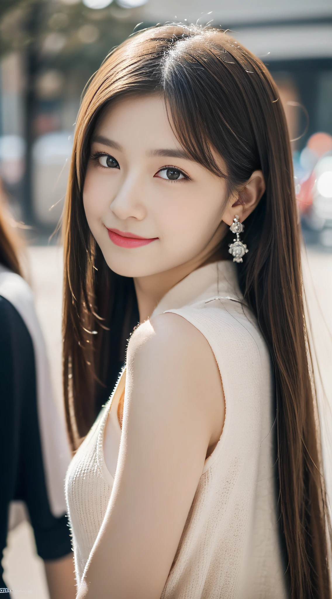 (((32K,very high res, high detailing, highly accurate, masutepiece、girl1,Full body image))),Raw photo & realistic atmosphere,beautiful dark blue eyes,Detailed mouth,Glossy lips,Detailed eyebrows,Eyes drawn in detail with soft white skin that shines in every detail、Very beautiful eyes with azure eyes,Detailed lips、Very beautiful face,Very well-formed face、Lifelike face,shiny beautiful lips,Beautiful eyebrows,Infinite reality,Best design,（Insanely cute Japan 17-year-old high school girl,,Beautiful thighs,Ideal legs,Beautifully shaped breasts,Very cute beautiful girl,Little Girl：1.4）,Best Natural Makeup,Japanese ido,Korean Idols,Young sensual idol,Moist eyes,Beautiful eyes that sparkle,Beautiful butt,beauty legs,,camel's foot,：1.2),超A high resolution、The face of a masterpiece with high detail,Natural and realistic face,Back lighting,Pure eyes are too cute,(((Photorealism from top to bottom))),,Reality Live Action,（Earrings that look fashionable,,a necklace,A bracelet,gyuru,Glossy nail art：1.4）,Blonde shortcuts,Bunching your hair in anticipation of it,Very beautiful Lolita fashion with high detail high definition,Beautiful modern Lolita in high detail high definition,Looks Back,On the streets of Harajuku,Gentle smile