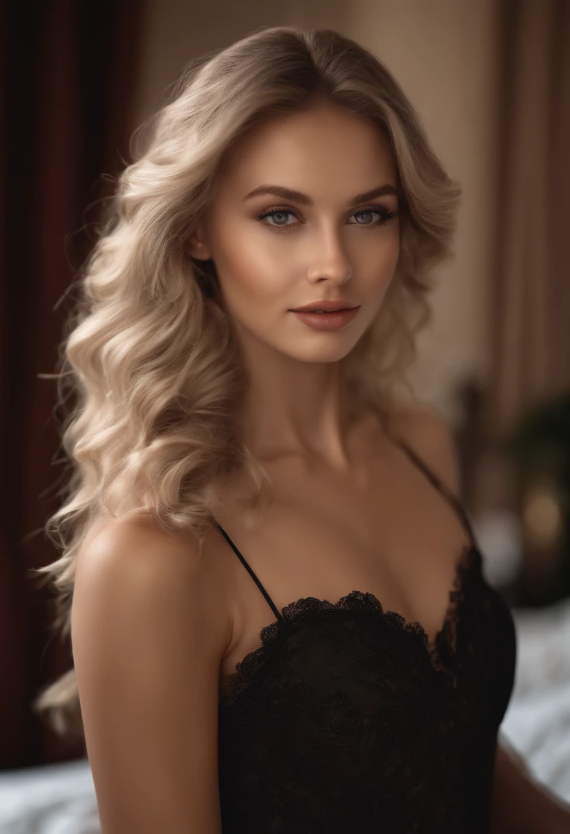 RAW, analog, Nikon Z 85mm,((best quality)), ((masterpiece)), ((realistic)),vintage image, gorgeous russian woman, blond, 22 year old, posing in a hotel wearing lingerie, wearing lingerie petite, smile with teeth showing, ((small breasts)), intricate details, highly detailed, sharp focus, professional, 4k, god rays, hand model, stunning brown eyes, petite, highres, detailed facial features, high detail, sharp focus, smooth, extremely detailed, photo_\(ultra\), photorealistic, realistic, post-processing, max detail, roughness, real life, ultra realistic, photorealism, 8k uhd, SEMI-SILHOUETTE light, slavic face, long blon hair, beautiful hair, characterful face, full body