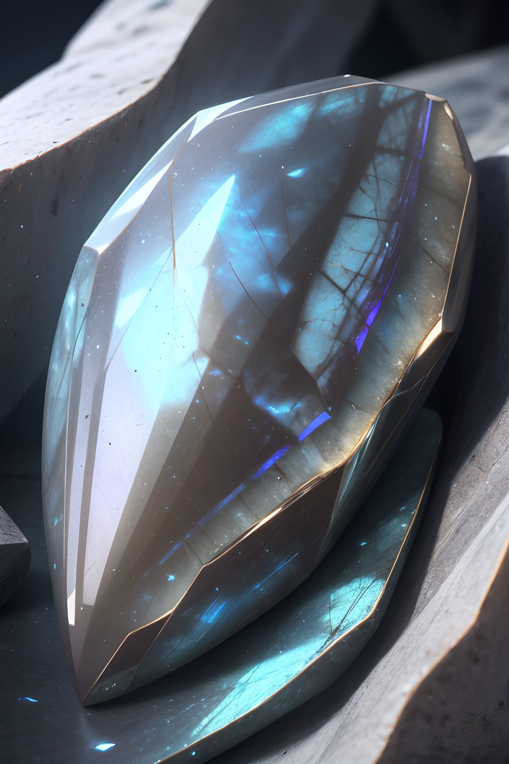 Labradorite, high-quality, close-up, white background, 4k realistic look