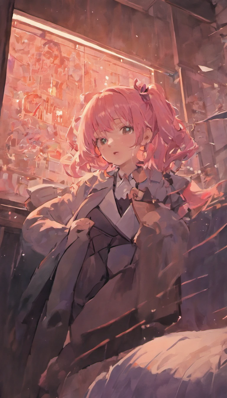 Girl with the perfect face,1人,Infirmary,a bed,blazers,Black tights,natta,Pink hair,bobhair,Shyness,Ha is just,rays of moonlight,mouth ajar,hi-school girl,cute little,cute little,cute little,Laughing a little,Stomach crawling,With elbows