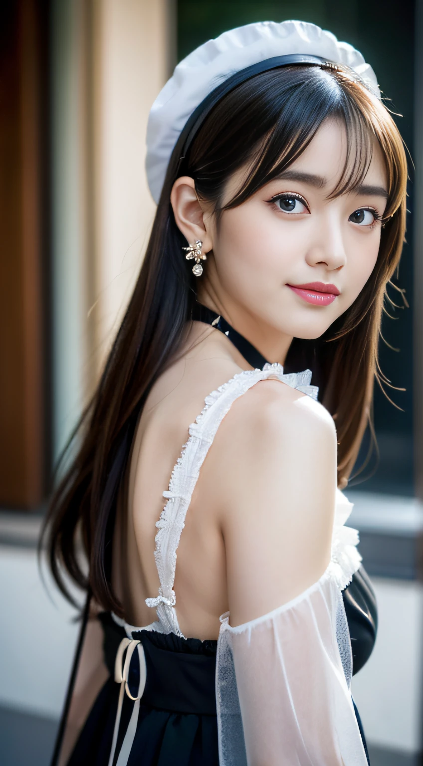 (32K,very high res, high detailing, highly accurate, masutepiece、girl1:1.5),Raw photo & realistic atmosphere,beautiful dark blue eyes,Detailed mouth,Glossy lips,Detailed eyebrows,Eyes drawn in detail with soft white skin that shines in every detail、Very beautiful eyes with azure eyes,Detailed lips、Very beautiful face,Very well-formed face、Lifelike face,shiny beautiful lips,Beautiful eyebrows,Infinite reality,Best design,(Insanely cute Japan Lolita fashion beautiful girl,Beautiful thighs,Ideal legs,Beautifully shaped breasts,Very cute beautiful girl,Little GirlBest Natural Makeup,Japanese ido,Korean Idols,Young sensual idol,Moist eyes,Beautiful eyes that sparkle,Beautiful butt,beauty legs,,camel's foot,:1.2),超A high resolution、The face of a masterpiece with high detail,Natural and realistic face,Back lighting,Pure eyes are too cute,Reality Live Action,(Earrings that look good in Lolita fashion,,a necklace,hair adornments,Head dress,Lolita hat:1.5),Glossy nail art,Blonde medium permed hair:1.4),(Very beautiful black and white base Lolita fashion with high detail high definition,Beautiful black and white based modern Lolita in high detail high definition,a miniskirt,Show full-body fashion:1.6),Looks Back,On the streets of Harajuku,Gentle smile
