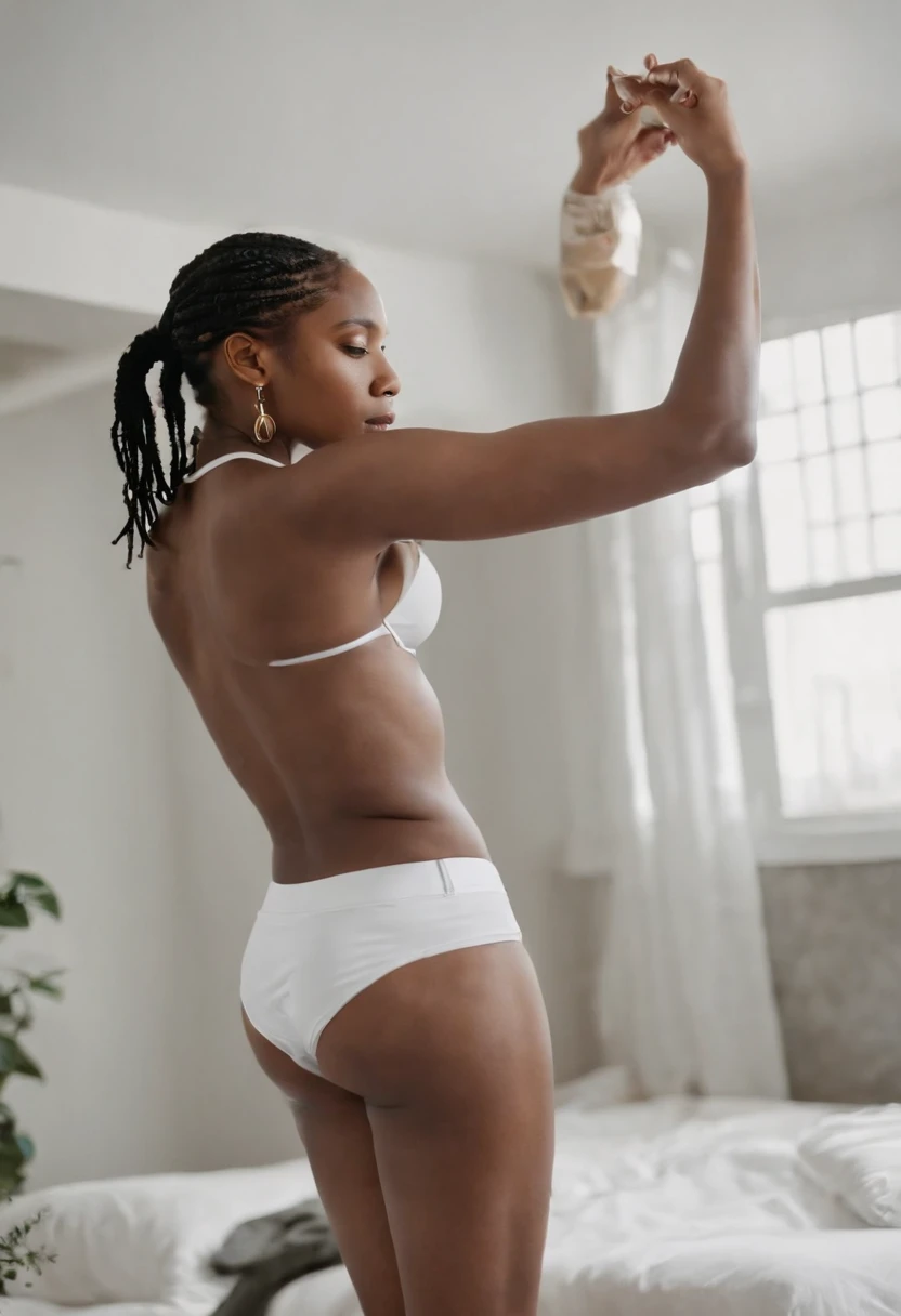 a$ap rocky wearing a white thong giving himself a wedgie, white thong wedgie, self wedgie, thong, white thong, booty, thong in between booty, pulling thong, thong pulled to head, atomic wedgie, atomic thong wedgie, atomic white thong wedgie