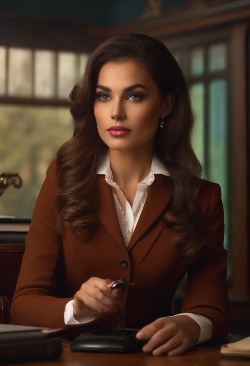 Young Brown Secretary, ordinateur