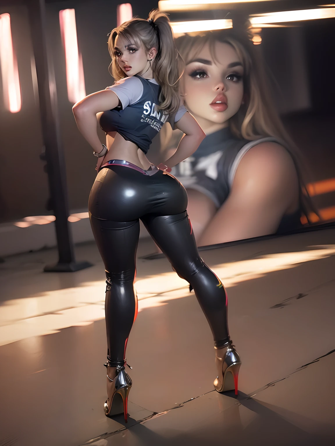 retrato (Solitario (Britney Spears) wearing skintight (Camiseta sin mangas blanca) y (Mini microfalda) (medias negras) (Stilettos)1.2) (Hooters), De pie en la arena abierta, (Enormes pechos), (Front view), (Tiro ultra gran angular:1.2) (fotorrealista:1.3) ((La mejor calidad)), (insanely detailed eyes iris), (cara extremadamente detallada), cinematic lighting, De color, Chica impresionante, La mejor calidad, ultra-high-resolution, (fotorrealista:1.4),