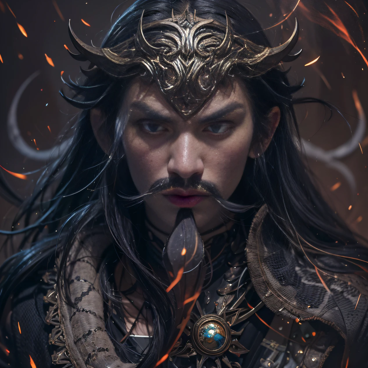 (废墟)eyes filled with angry,He clenched his fists,Rush up,Deliver a fatal blow to your opponent,full bodyesbian,Full Body Male Mage 32K(tmasterpiece,k hd,hyper HD,32K)Long flowing black hair,Campsite size,zydink, a color, patriot (废墟), (Linen batik scarf), Angry fighting stance, looking at the ground, Batik linen bandana, Chinese python pattern long-sleeved garment, (Abstract propylene splash:1.2), Dark clouds lightning background,Flour flies(realisticlying:1.4),Black color hair,Flour fluttering,Background fog, A high resolution, the detail, RAW photogr, Sharp Re, Nikon D850 Film Stock Photo by Jefferies Lee 4 Kodak Portra 400 Camera F1.6 shots, Rich colors, ultra-realistic vivid textures, Dramatic lighting, Unreal Engine Art Station Trend, cinestir 800,Flowing black hair,(((Male mage))),The male mage was furious,