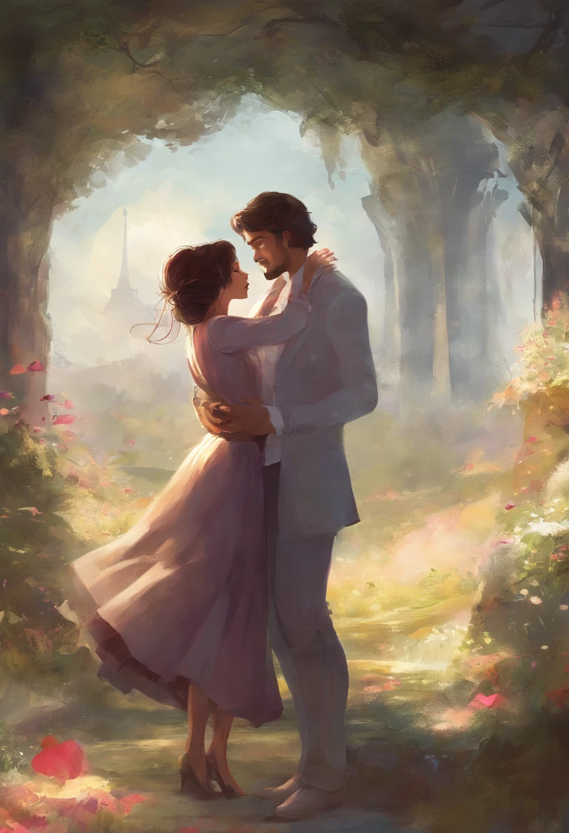 hug, dressed, romantic, love making