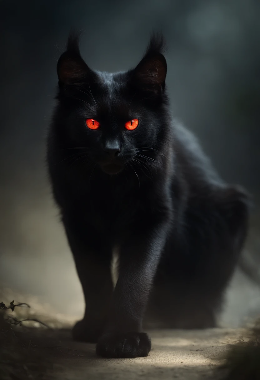 darkly, Curta, penumbra, bblurry, astounding, horrid, Round horn, Crimson eyes glow, Drooping hand pattern, clawed paws, Hateful gaze