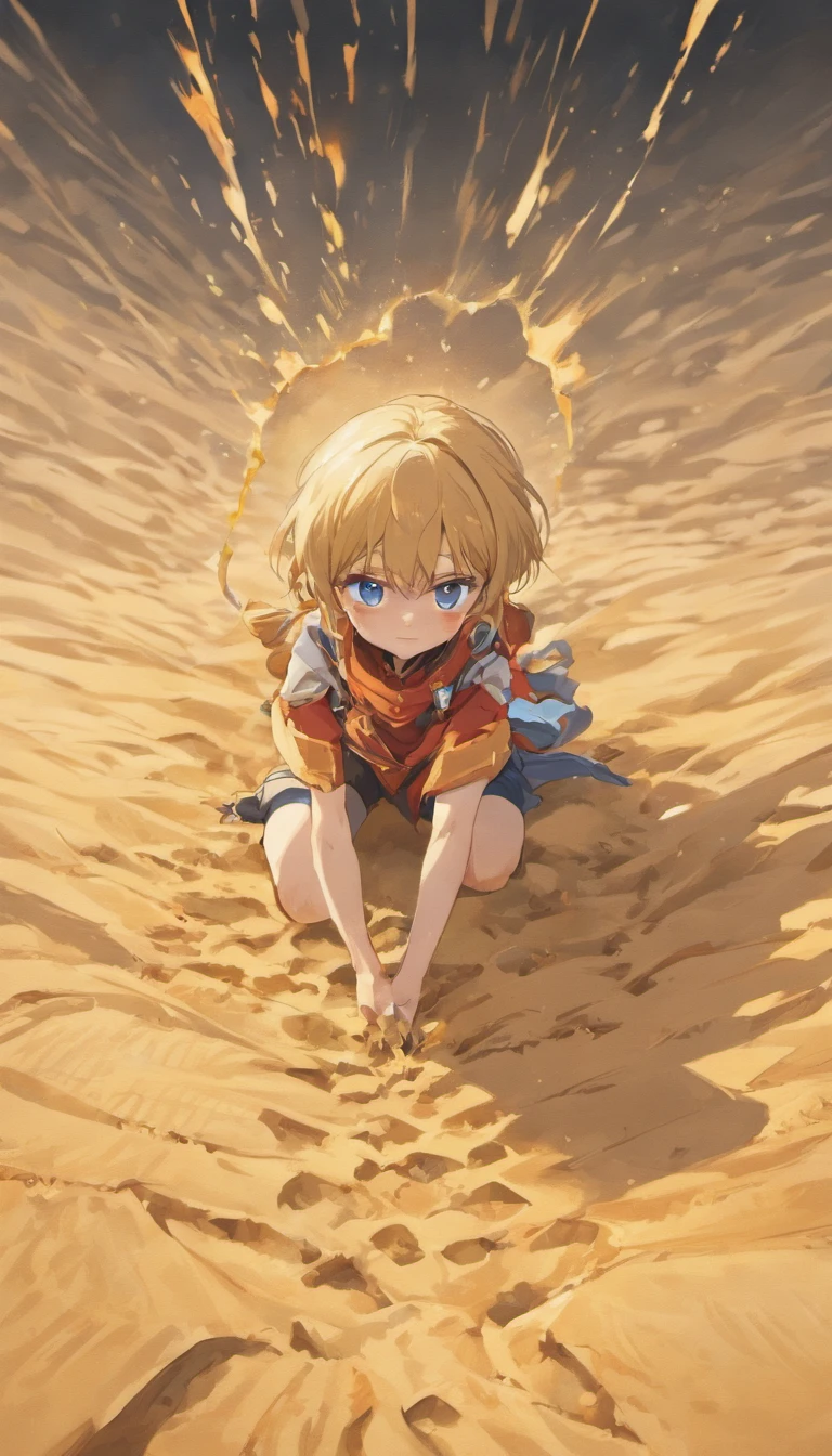 Sand pit with bones