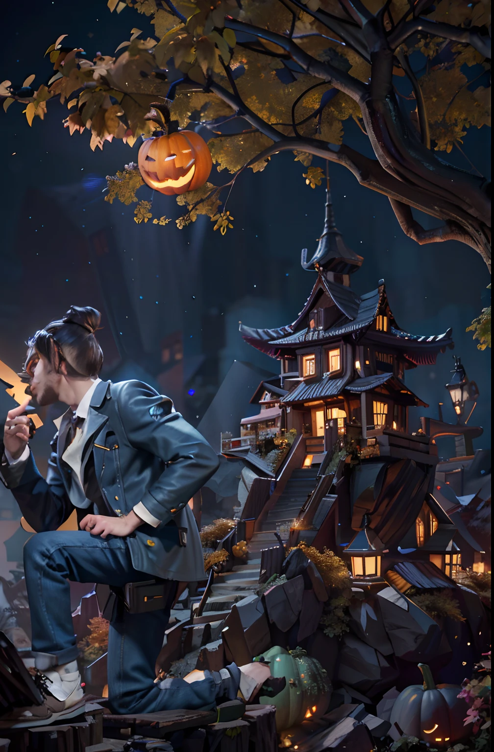 Giant pumpkin,Halloween,Halloween atmosphere, the night, glow effect, Giant Pumpkin Monster, Overwatch promotional images,League of Legends promotional images,league of legends style art, 3d rendering stylized,cute 3d render,3 d render official art,Stylized anime,,ultra-realistic graphics,Poly Count Competition Winner,Render Bake(8K,optimal quality,tmasterpiece:1.2),(realisticlying,realisticlying:1.37),ultra - detailed,optimal quality,超A high resolution,profetional lighting,photon maping,Radio City,physically-based renderingt,cinmatic lighting,depth of fields,Clear focus,rays of sunshine,Well structured,(Bokeh:1.2),(ulzzang-6500:1.2) mix4, hiqcgbody,Yellow light,Game UI,European and American cartoons,(8K,optimal quality,tmasterpiece:1.2),(realisticlying,realisticlying:1.37),ultra - detailed,optimal quality,超A high resolution,profetional lighting,photon maping,Radio City,physically-based renderingt,cinmatic lighting,depth of fields,Clear focus,rays of sunshine,Well structured,(Bokeh:1.2),(ulzzang-6500:1.2) mix4, hiqcgbody,