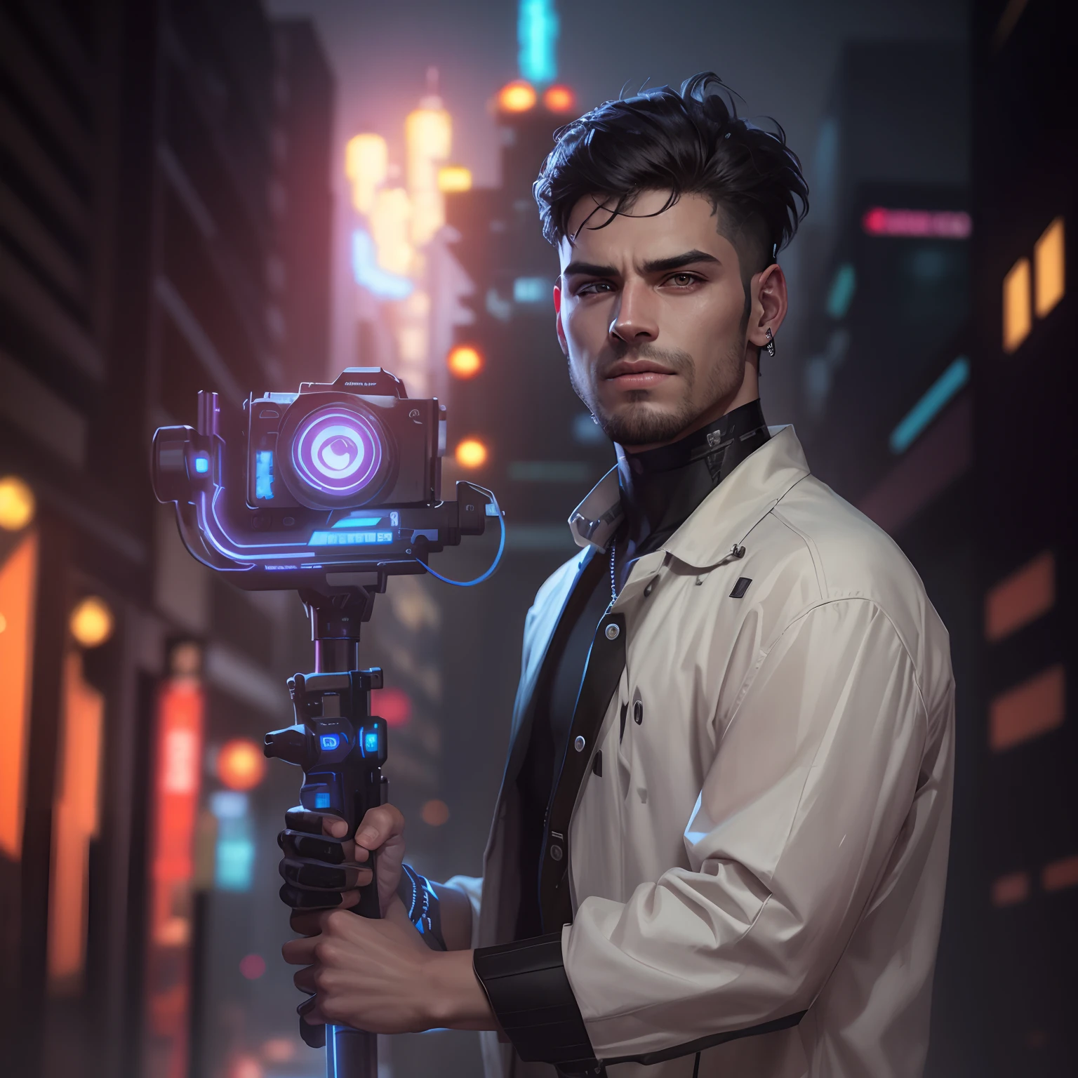 Change background cyberpunk handsome boyrealistic face 8k ultra realistic,