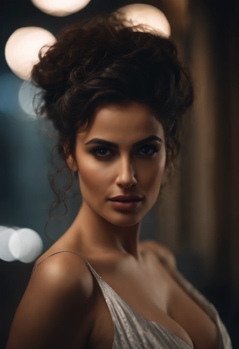 8k, RAW photo, best quality, masterpiece:1.2),(realistic, photo-realistic:1.37),Hospital,night, rain, wet,cityscape,night, city,soft light,"photo of a Beauty Arabic women with Huge boob, extremely beautiful face,bust,Random hairstyle,Random hair color,Naughty expression,pigsney, adult content,nsfw