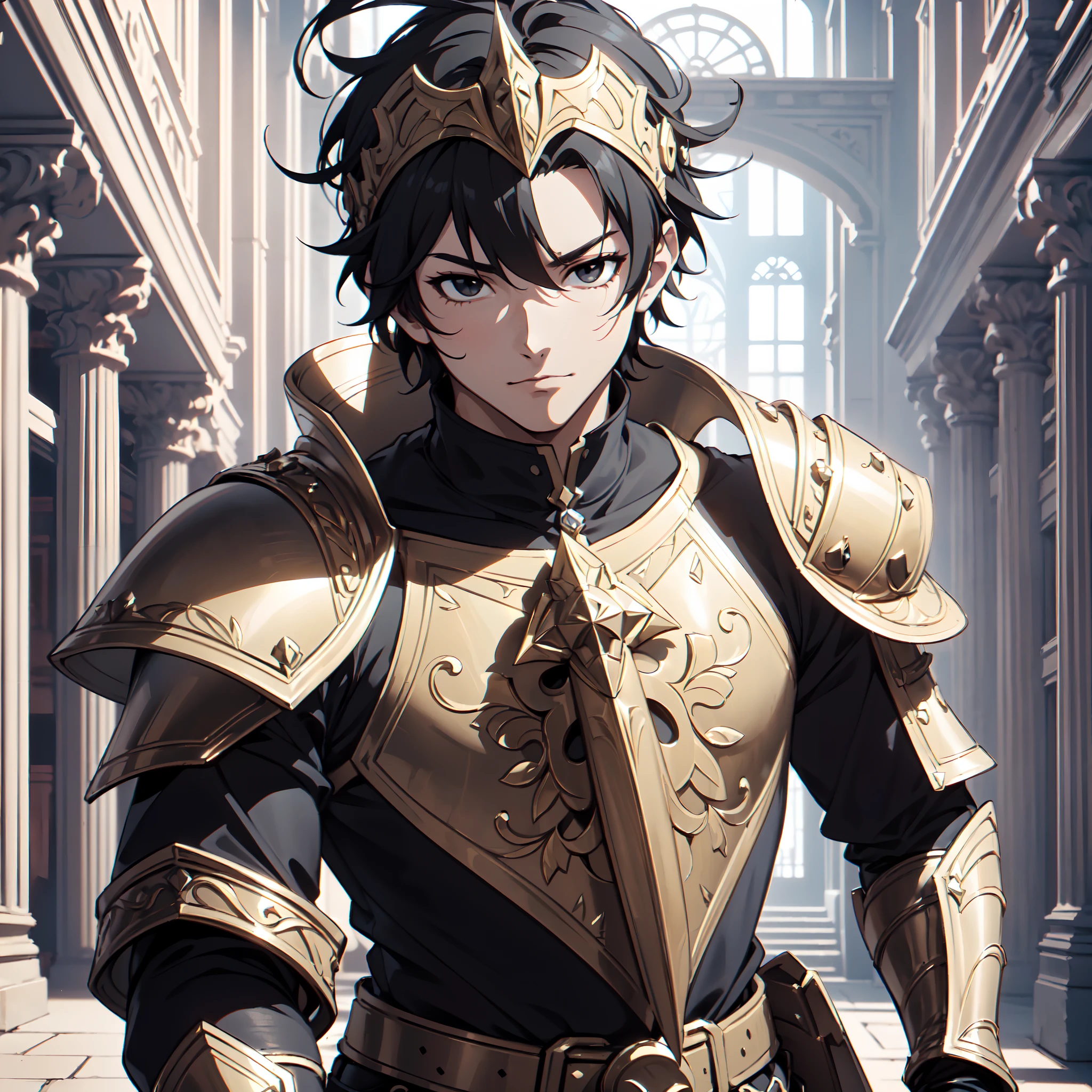 128K Ultra High Definition,
128K Ultra High Quality,
128K Ultra High Resolution,
Best Definition,
Best Quality,
Best Resolution,
Perfectly Detailed,
Perfectly Designed,
Extremely Detailed,
Extremely Designed,
Hyper Detailed,
Hyper Definition,
Hyper Quality,
Hyper Resolution,
Masterpiece,
(((Anime))),
Body Shot,
(((Boy))),
Handsome,
Muscular Body,
(((Black Short Hair))),
(((Black Eyes))),
(((Hyper Detailed & Perfectly Designed Bronze Armor Plates))),
(((Hyper Detailed & Perfectly Designed Engraving Jeweled Baron Armor With Headpiece))),
(((Inside Of Medieval Royal Palace Background Scenery))),