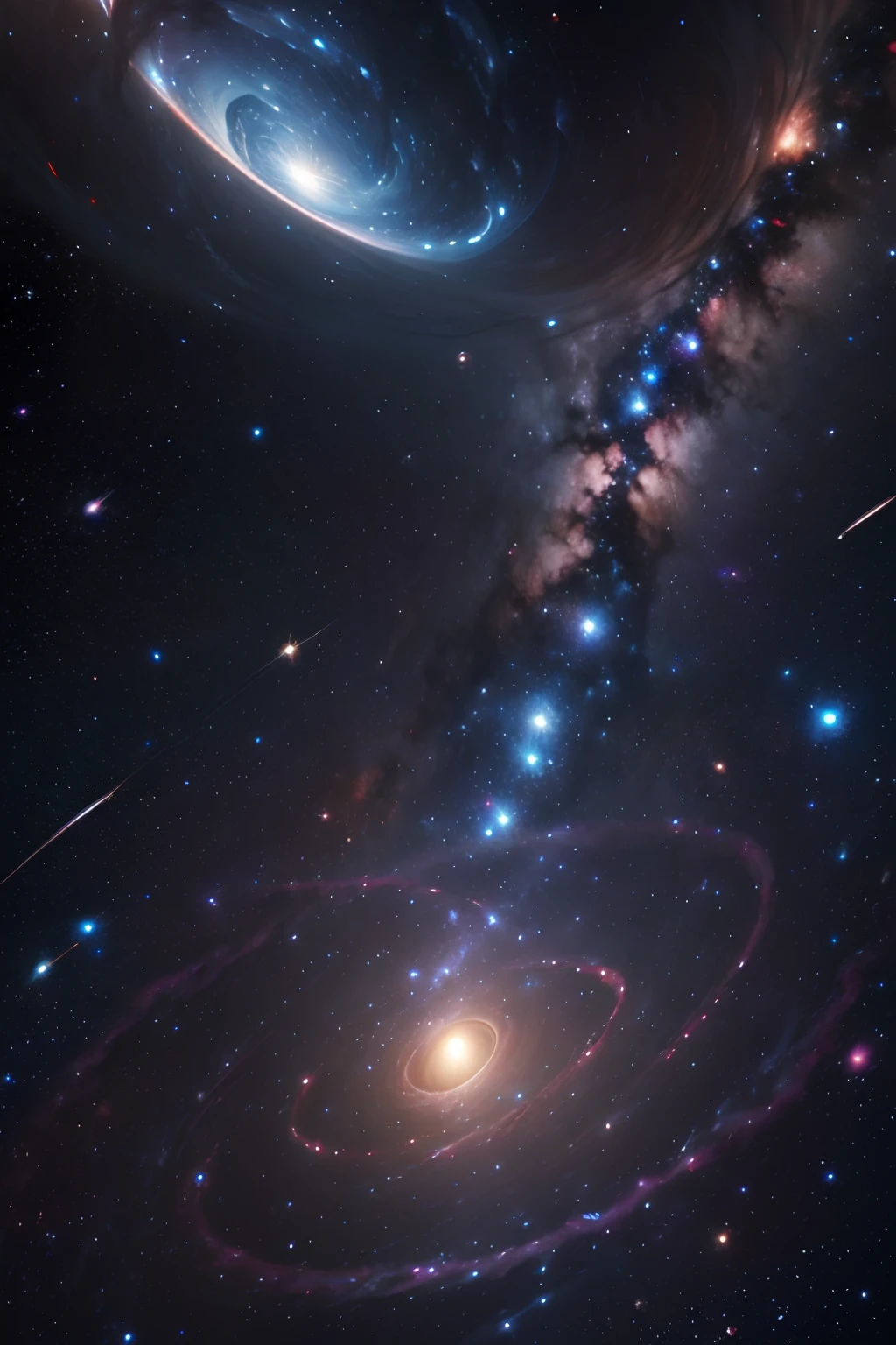masterpiece, best quality, high quality, extremely detailed CG unity 8k wallpaper, Depth of Field, HDR,,Photorealistic,extremely detailed, Intricate, High Detail, universe, space, galaxy, stars, planets, astronomy, cosmos, celestial, nebula, black hole, solar system, cosmic rays, supernova, deep space, astronomical objects