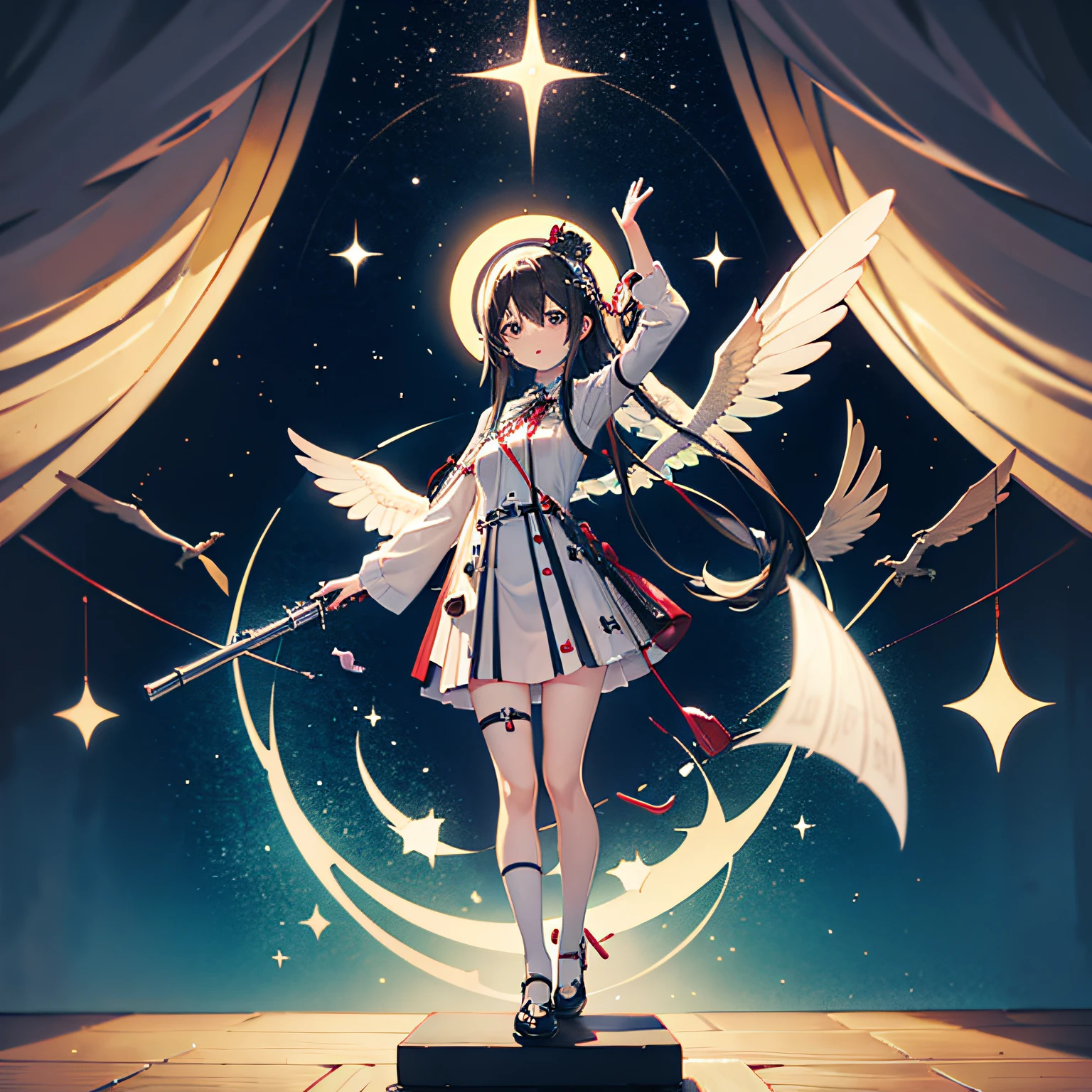 The holy recorder stuck on the pedestal、Deities々Aura、