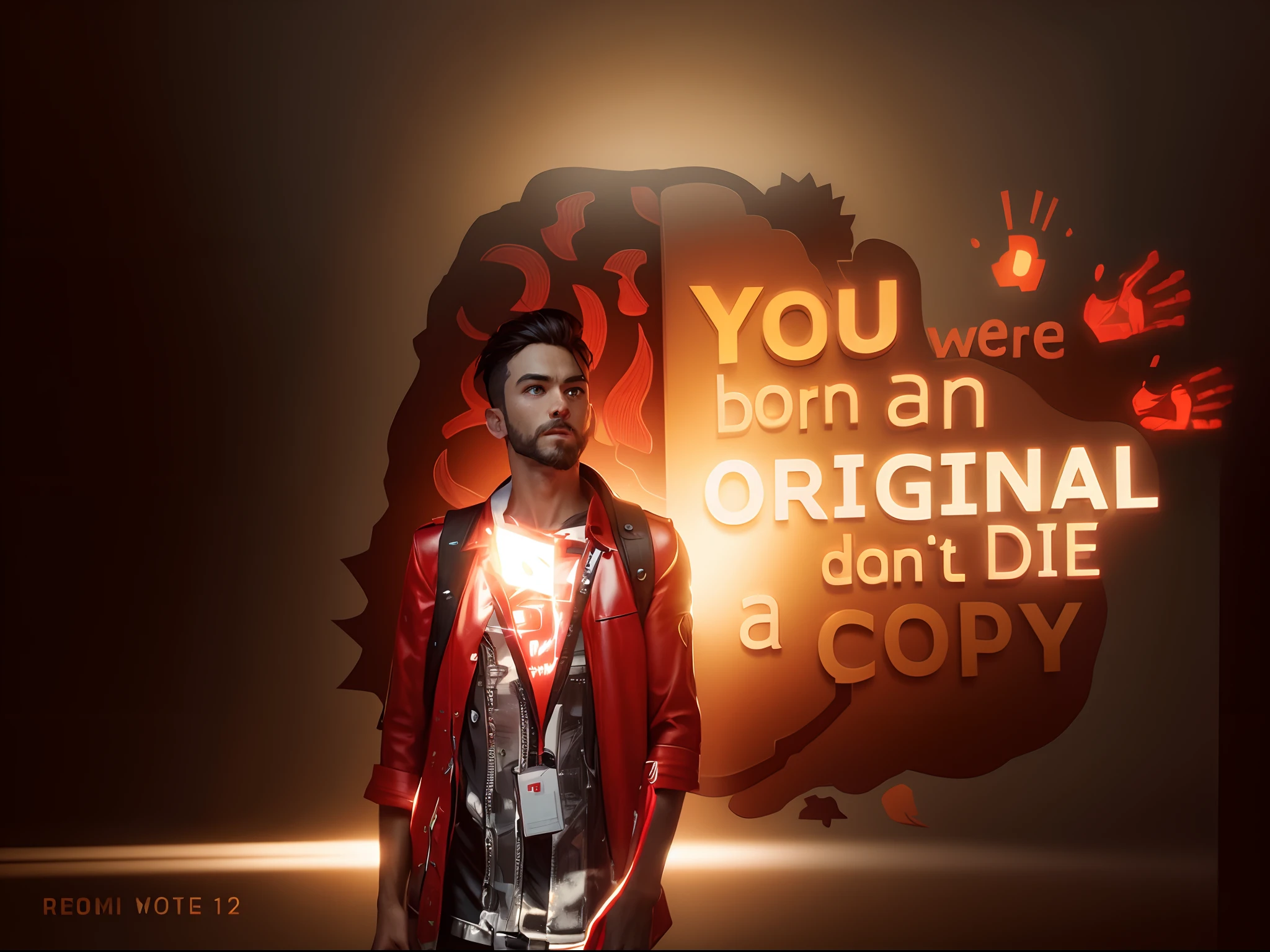 Change my Background And Flash Cw Power Electric Running Type Yellow Electric Cw flash running type beard Little Full My photo scan clearly Face Keep Same Give Me Flash Red Jacket Leather with symbol of flash thunder Cw flash season 2 details flash running scene electric volt left right both hands glowing