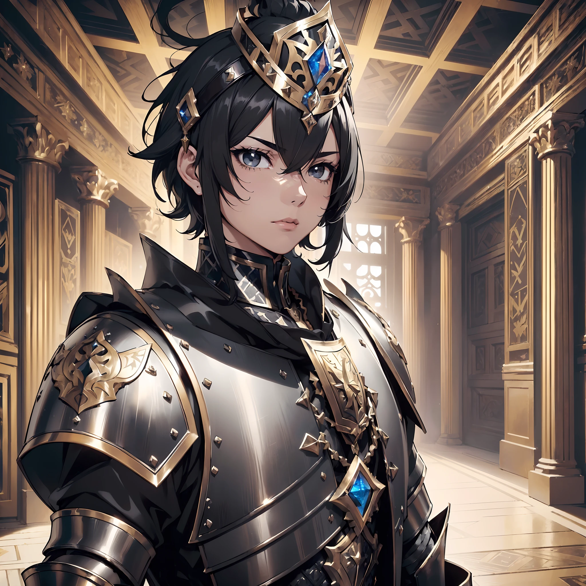 128K Ultra High Definition,
128K Ultra High Quality,
128K Ultra High Resolution,
Best Definition,
Best Quality,
Best Resolution,
Perfectly Detailed,
Perfectly Designed,
Extremely Detailed,
Extremely Designed,
Hyper Detailed,
Hyper Definition,
Hyper Quality,
Hyper Resolution,
Masterpiece,
(((Anime))),
Body Shot,
(((Boy))),
Handsome,
Muscular Body,
(((Black Short Hair))),
(((Black Eyes))),
(((Hyper Detailed & Perfectly Designed Bronze Armor Plates))),
(((Hyper Detailed & Perfectly Designed Engraving Jeweled Baron Armor With Headpiece))),
(((Inside Of Medieval Royal Palace Background Scenery))),