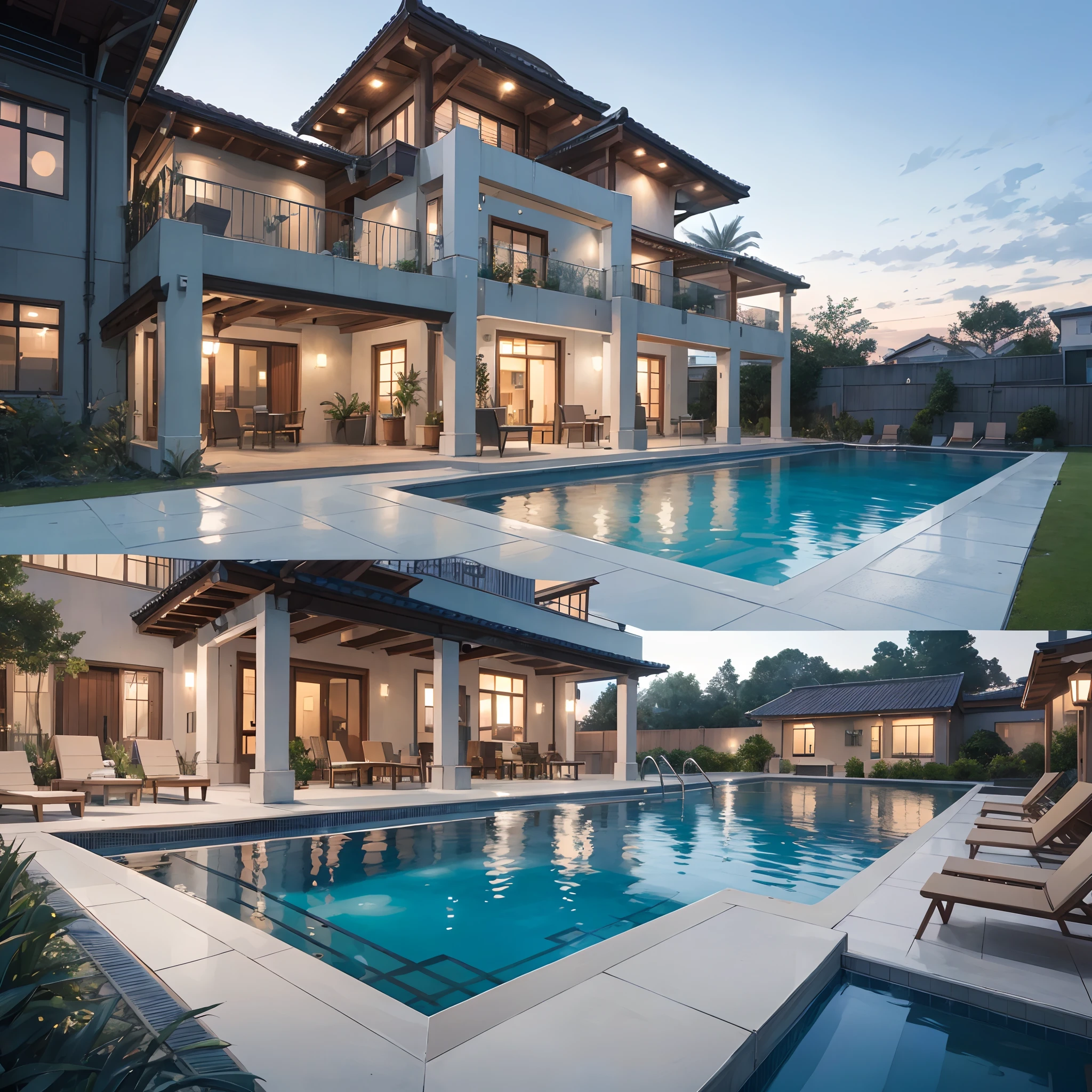 coconut Southland mansion Beautiful photos early evening swimming pools luxury car