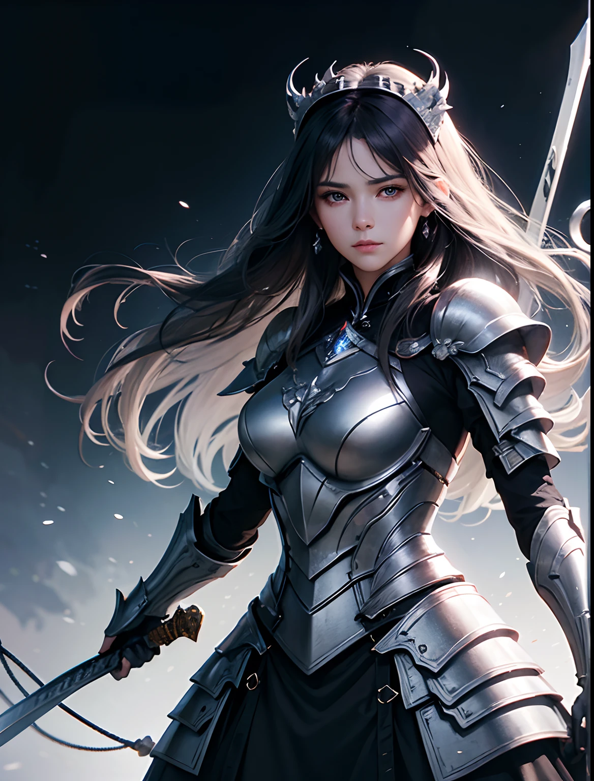 İce Knight sword fantasy artwork