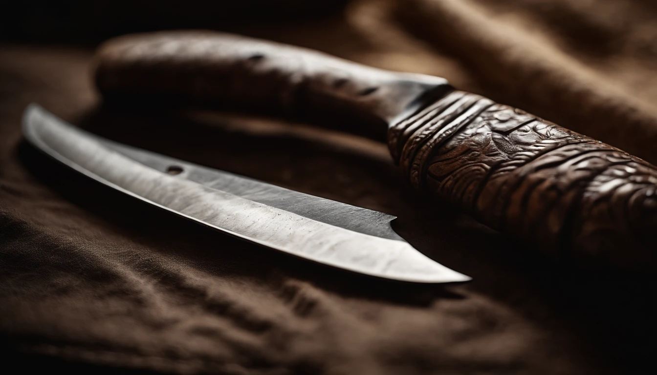 Ancient Indian knife made from animal bone