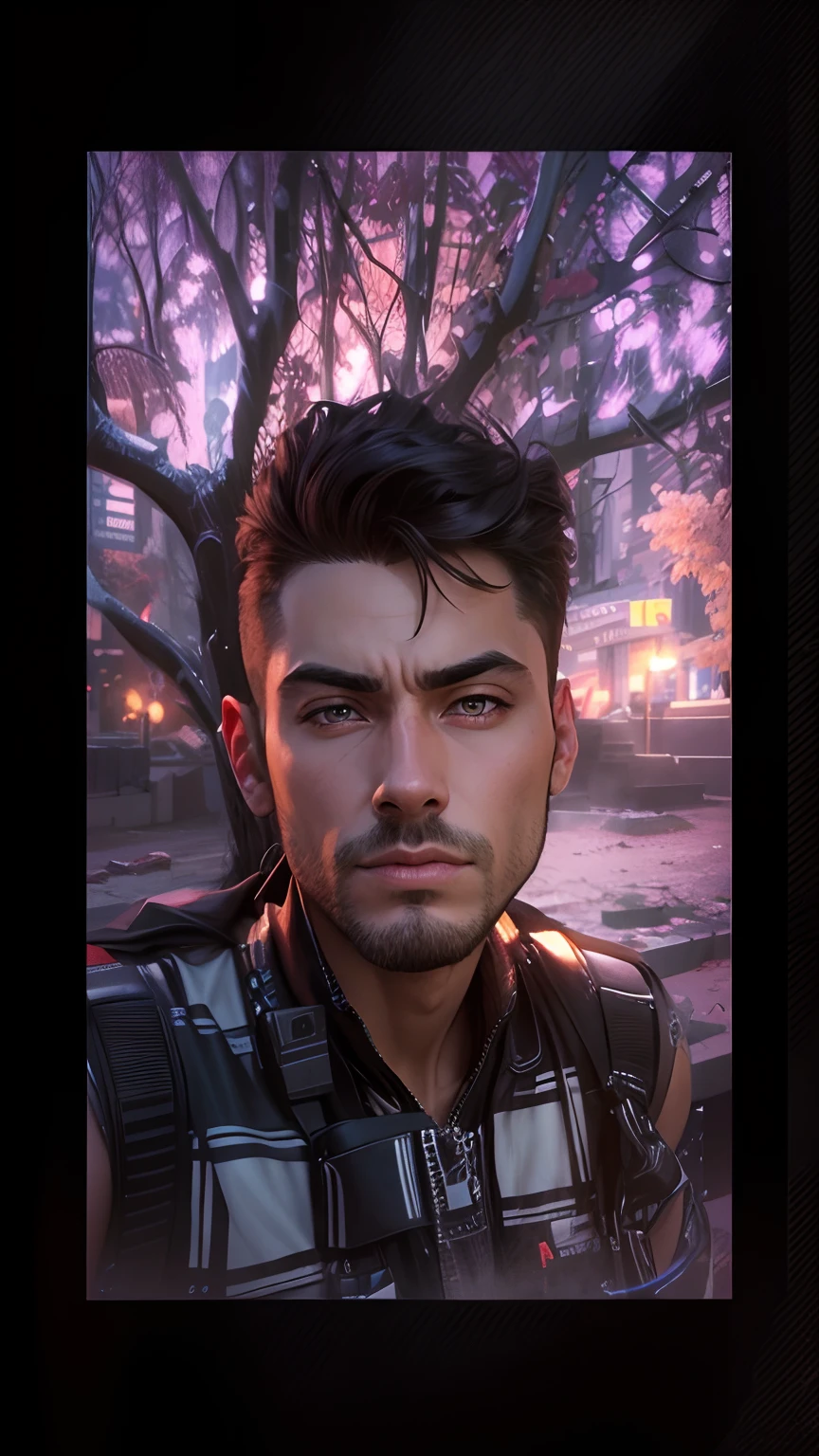 Change background cybarpunk handsome boy. realistic face 8k ultra realistic