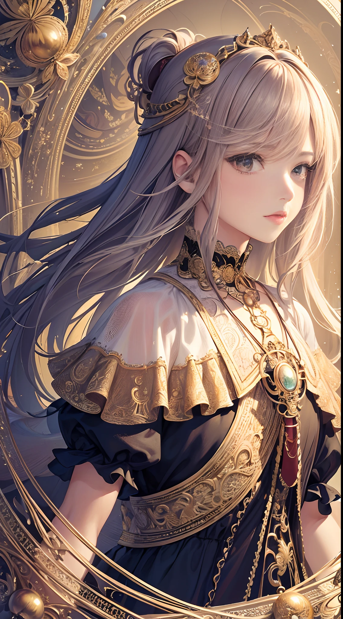 (masterpiece, top quality, best quality, official art, beautiful and aesthetic:1.2), (1girl:1.3), (fractal art:1.3),