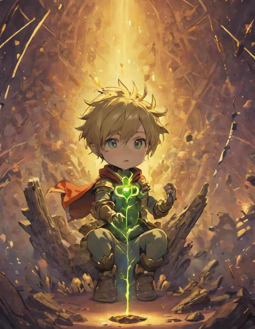 Please create an image that features a baby Groot character from the Guardians of the Galaxy within the Game of Thrones logo, in a setting that merges elements from both universes. Imagine Groot sitting or standing on the Game of Thrones logo, with elements of the Westeros environment around him, such as castles, dragons or thrones. Make sure baby Groot is adorable and recognizable while maintaining the Guardians of the Galaxy's unique style. The image must convey a creative fusion between these two iconic worlds.
