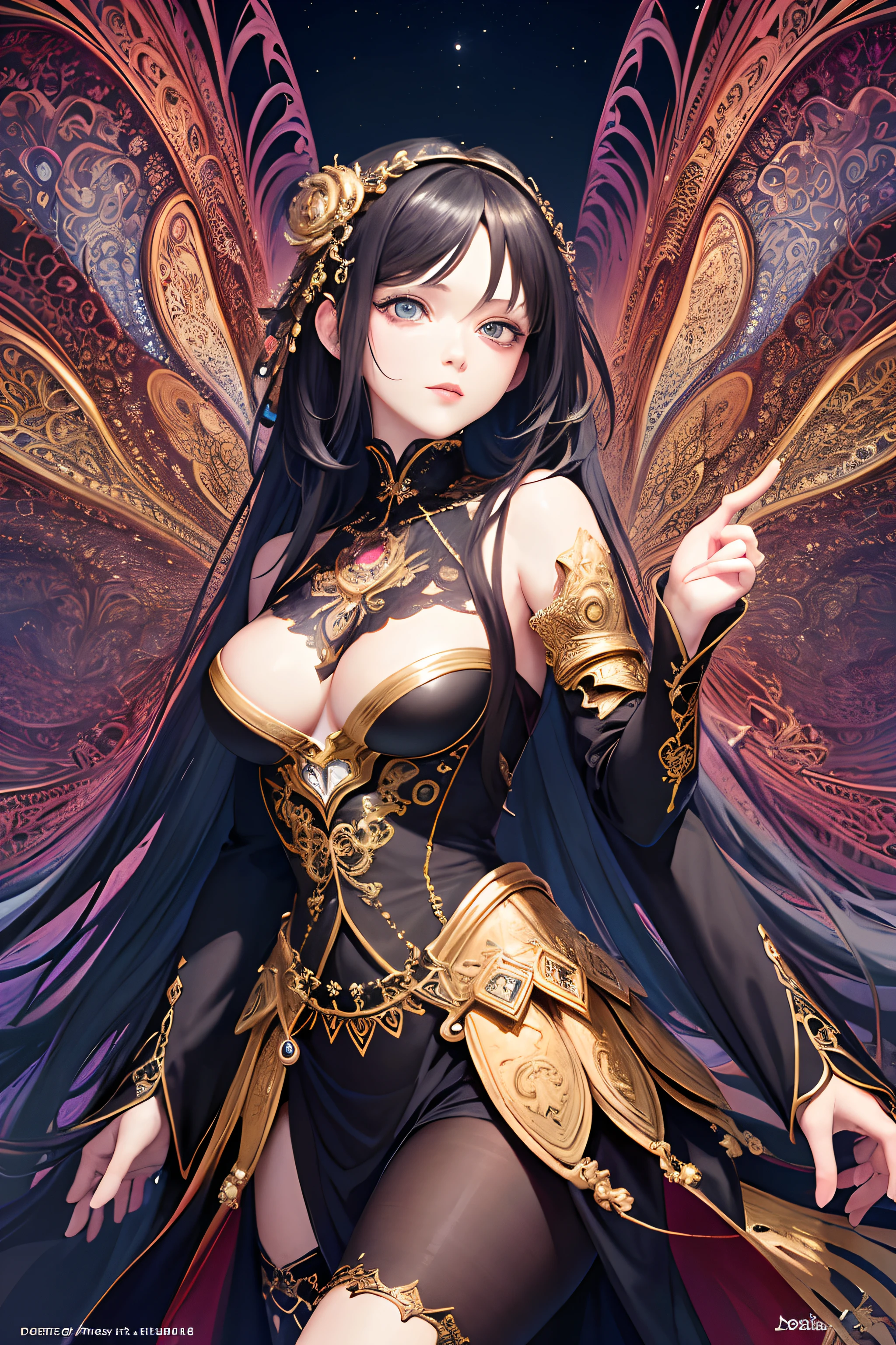 (masterpiece, top quality, best quality, official art, beautiful and aesthetic:1.2), (1girl), extreme detailed,(fractal art:1.3),colorful,highest detailed