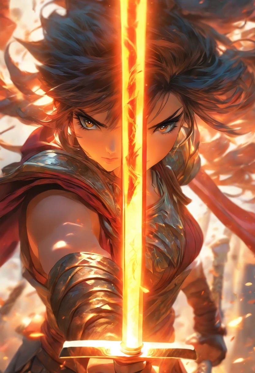 a close up of a woman with a sword in her hand, extremely detailed artgerm, she is holding a sword, style ivan talavera and artgerm, artgerm and rossdraws, black - haired mage, armor girl, gorgeous female paladin, epic exquisite character art, artgerm julie bell beeple, anime fantasy artwork, fullbody