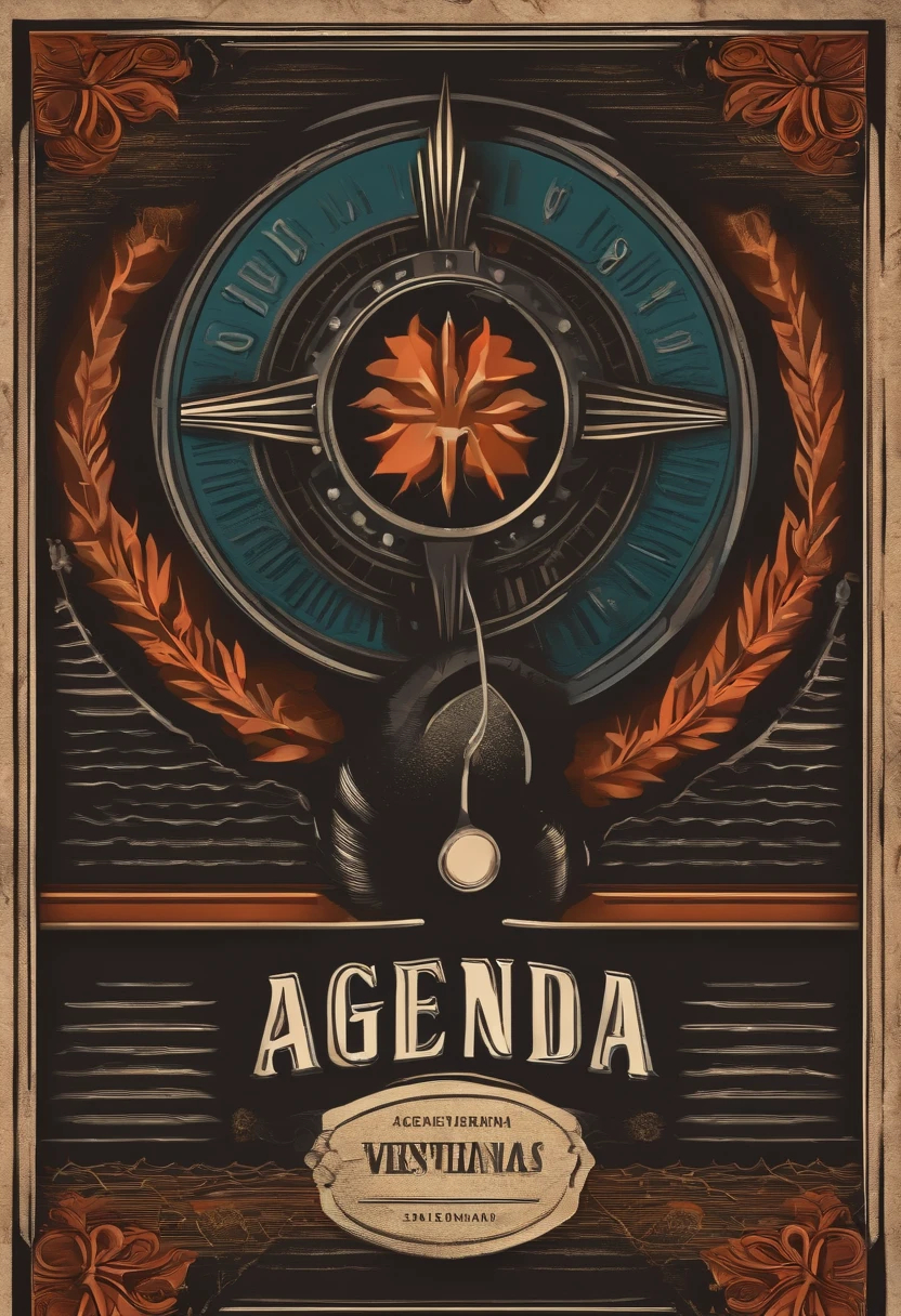 dark rock-style background with the phrase: "Agenda da Semana"