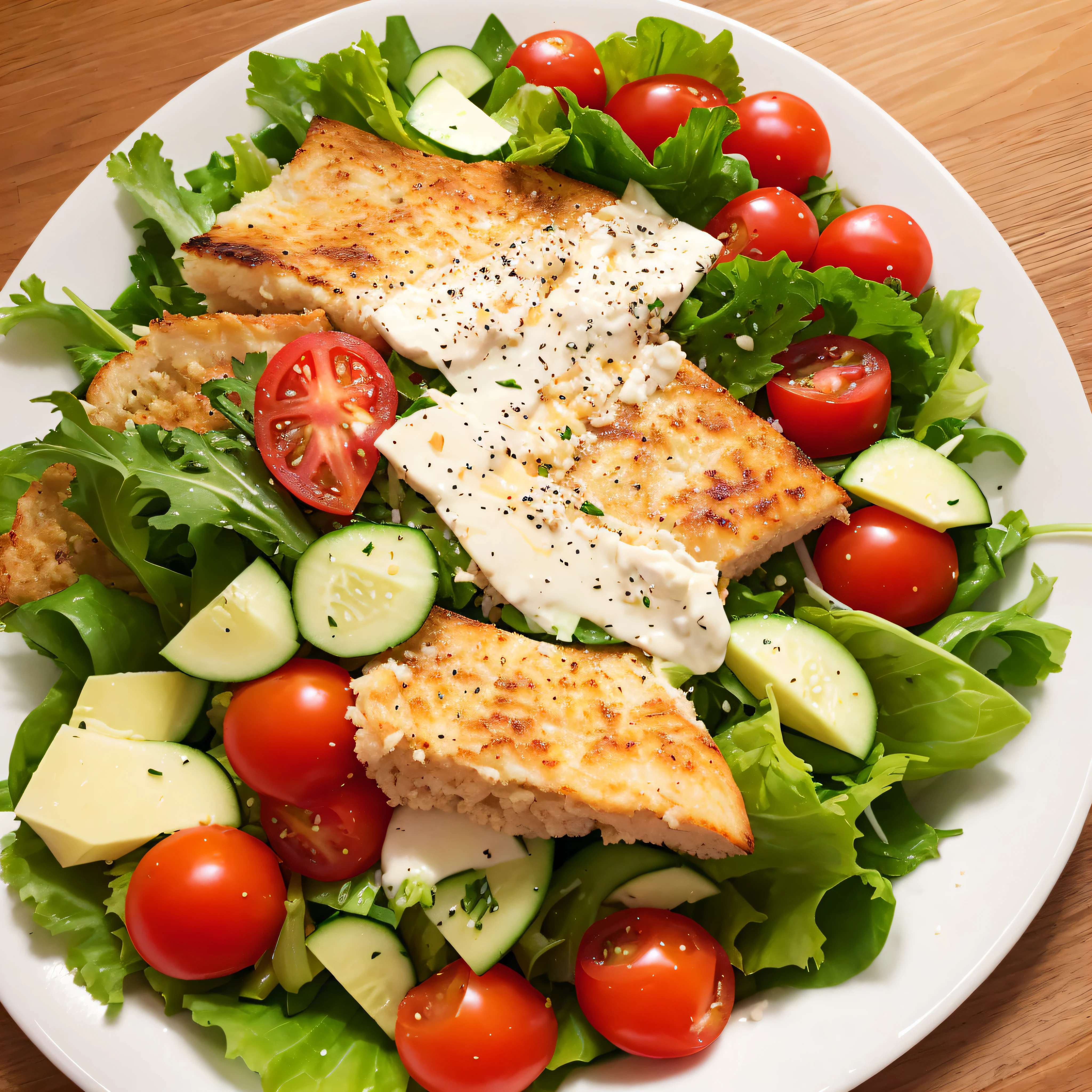 salad, food, tomato, plate, vegetable, healthy, meal, dinner, appetizer, lettuce, green, fresh, dish, vegetables, diet, cheese, lunch, gourmet, white, vegetarian, red, fish, seafood, cucumber, cuisine