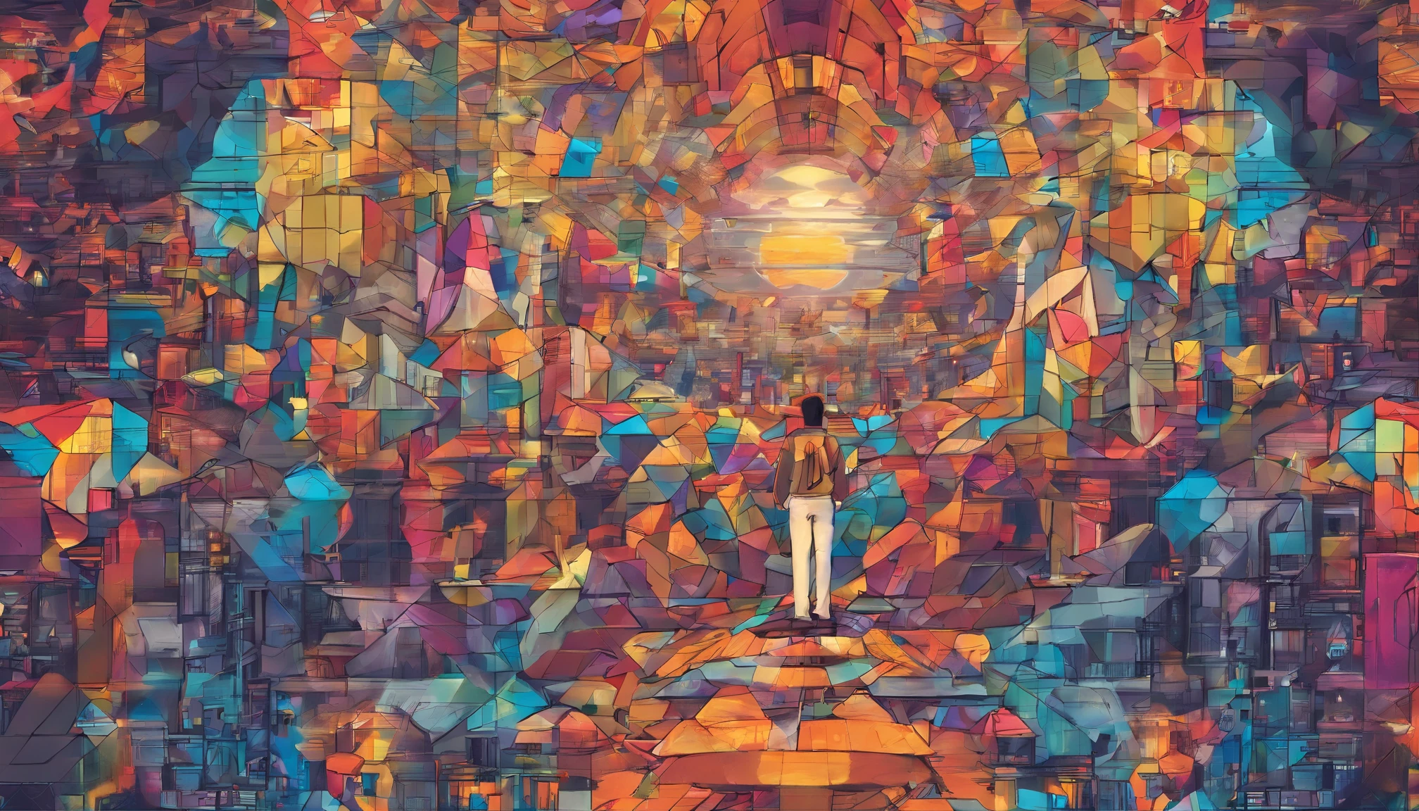( LOGOMARCA COM UM T GRANDE NO MEIO ),(melhor pose),(best angle), (better expression), Eduardo Kobra acolchoamento ,multidimensional geometric wall PORTRAIT, arte, Chibi,Yang08k, lindo, Colouring,
