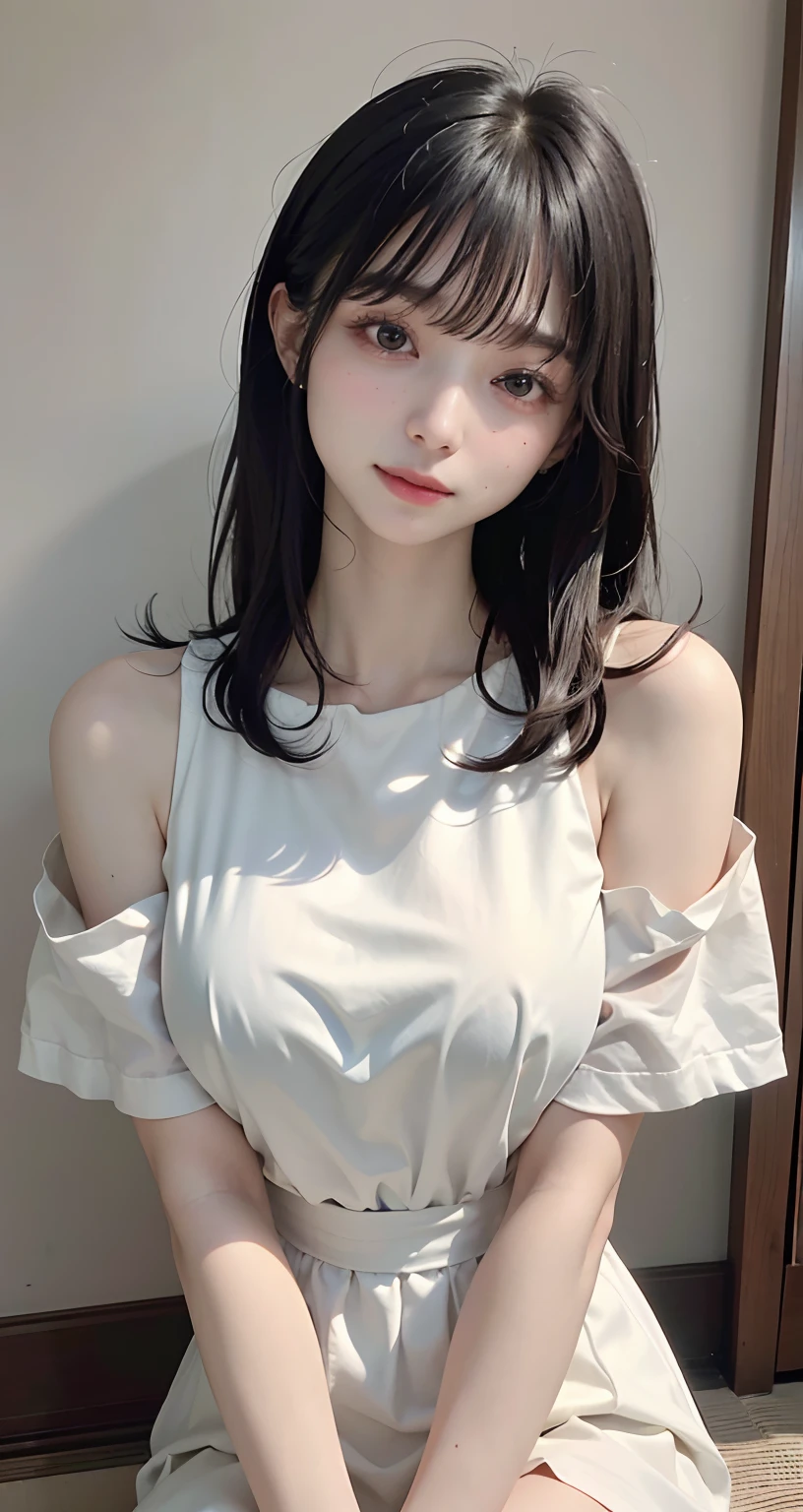 ((top-quality、​masterpiece))、Raw photography、8K、top-quality、 超A high resolution、Beautiful face in every detail、Realistic human skin、Gentle expression、Farbe々From an angle、realisitic、Photorealsitic、(length hair:1.6)、((Beautie))、((big eye))、(date)、((Farbe々Dress well))、