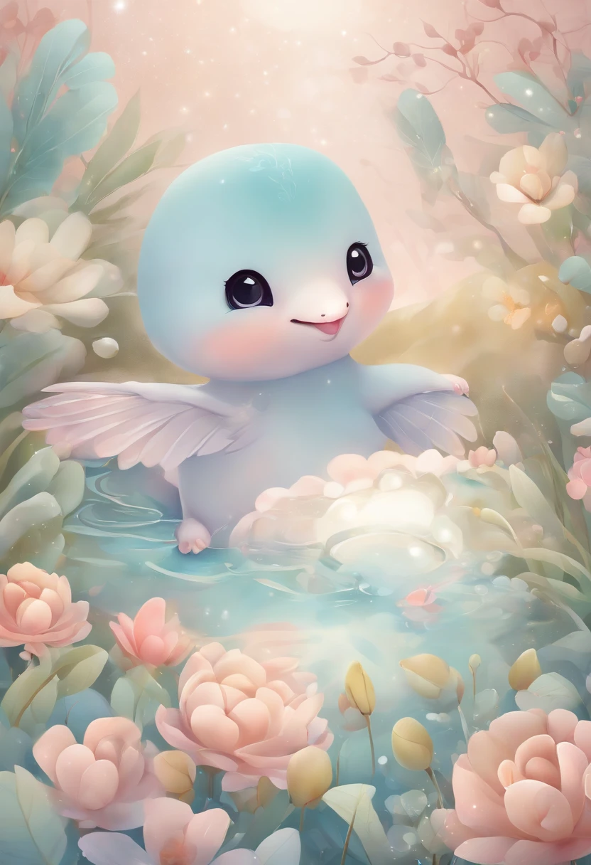 (PastelColors:1.3)、(Cute illustration:1.3)、(watercolor paiting:1.1)、 Chibi:1.2、
Detailed background、1 platypus 、Beautifully detailed、Moya、colourfull、marble、Particles of light、patterns、
Detailed drawing、Vibrant colors、striking contrast、intricate detailes、Delicate depiction、Luminescent、
