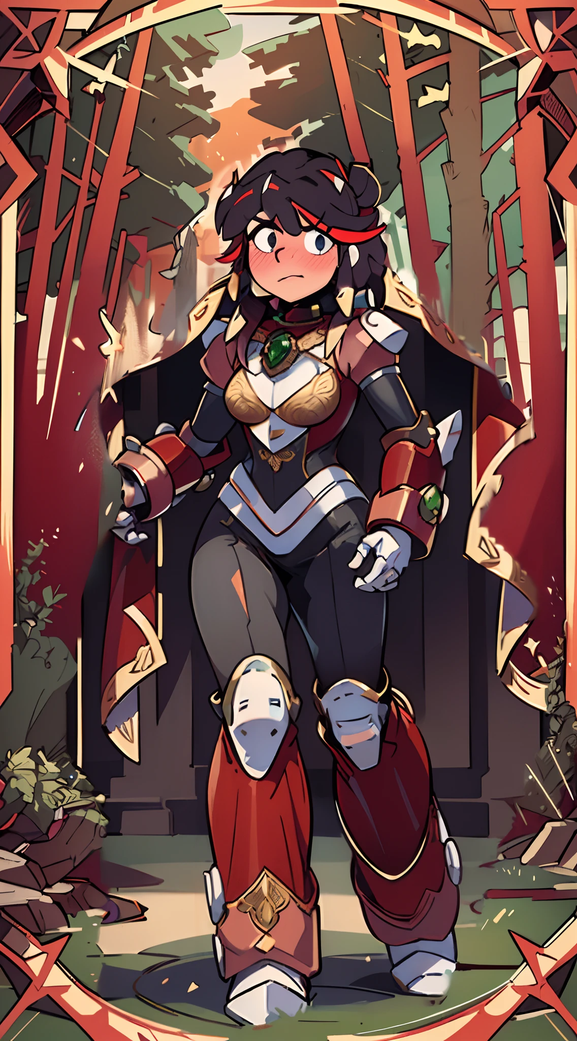 (best quality, masterpiece:1.2), ultra-detailed, realistic, heavily armored hands holding skirt, encased in knight armor, small-chestplate, red gauntlets holding dress, mechsuit hands, steel-grey plating, intricate detailing, polished metal textures, powerful grip, mechanical gauntlets, intricate joint mechanisms, articulated fingers, luxurious fabric, flowing gown, holding dress, vibrant red and white dress, elegant folds, rich silver embroidery, regal attire, royal blue accents, ornate red and silver embellishments, majestic crown, shining red gemstones, imposing stature, majestic stance, formidable presence, dramatic lighting, spotlight, soft shadows, dramatic shadows, dynamic composition, intense colors.